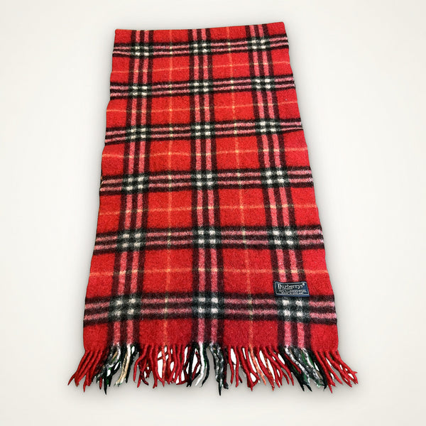 Burberry červená kostkovaná šála
