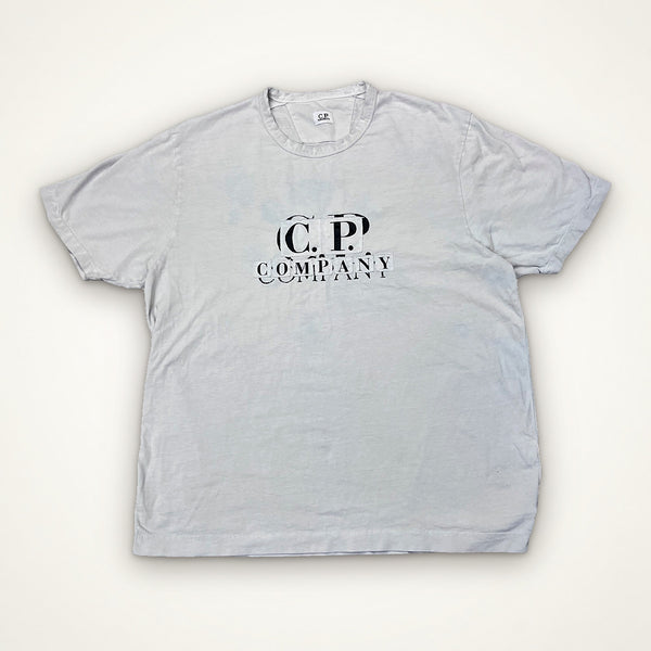C.P. Company Garment Dyed Logo T-Shirt – Faded Grey