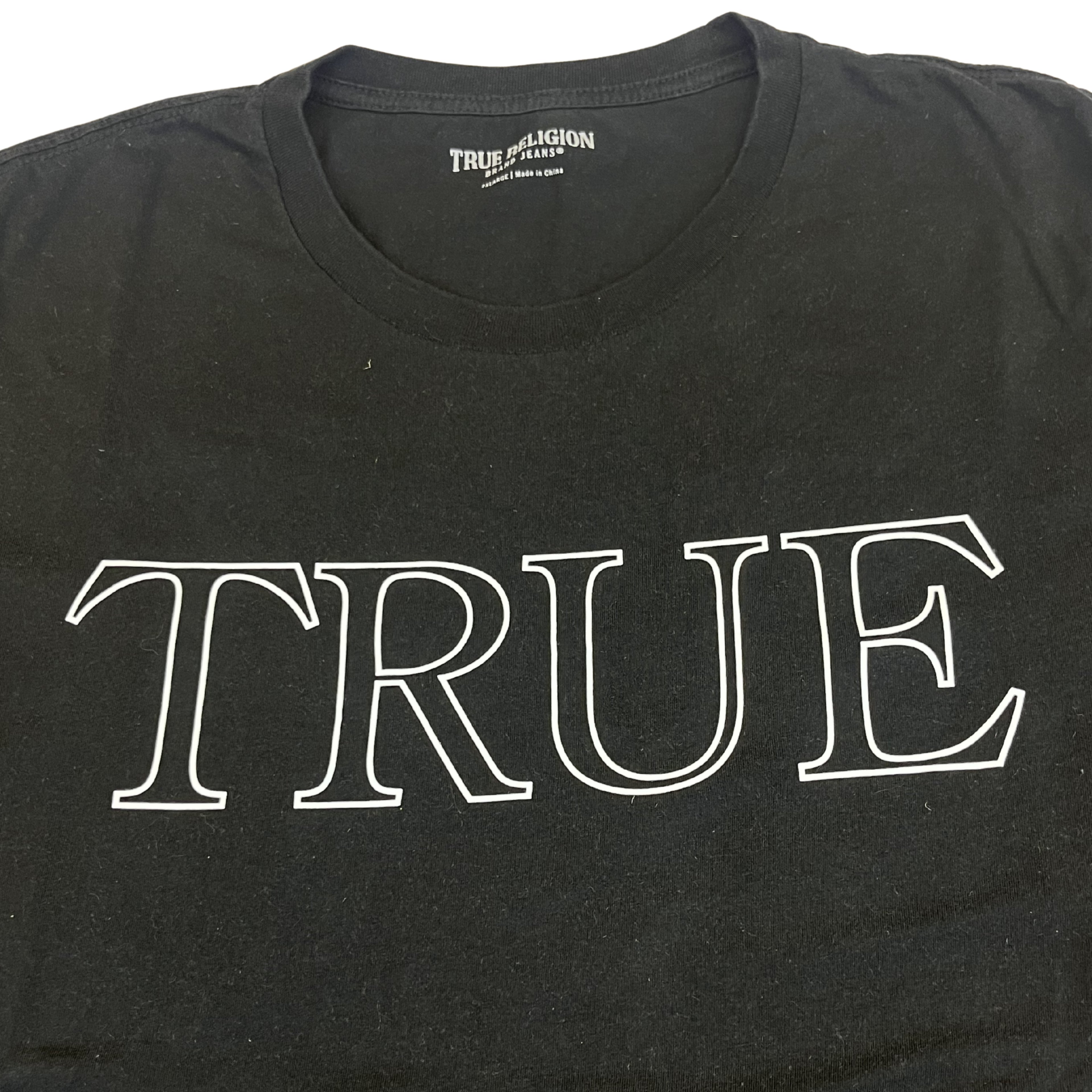 True Religion “TRUE / RLGN” tričko (black)