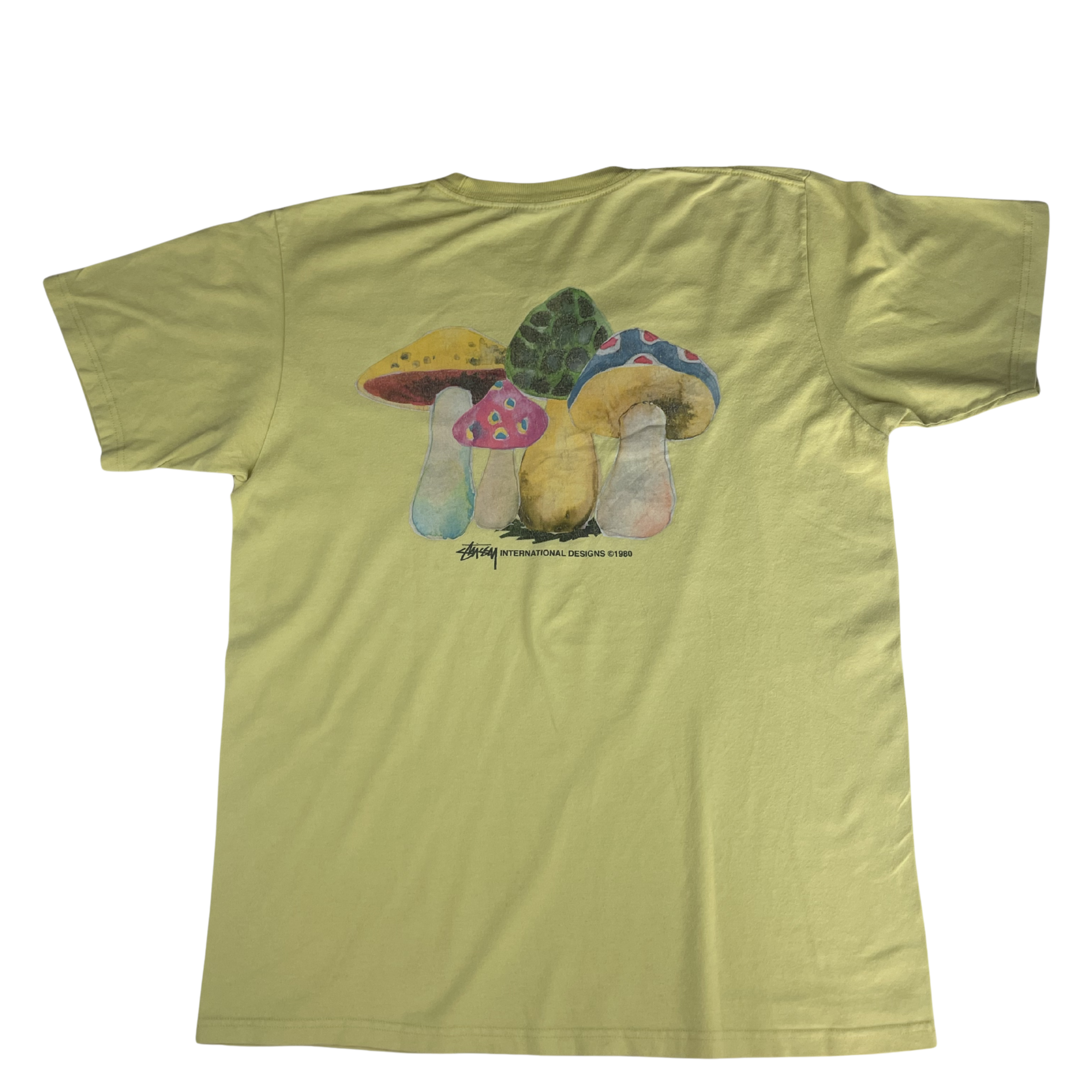 Stüssy "Mushroom" Vintage Tee – Yellow / M