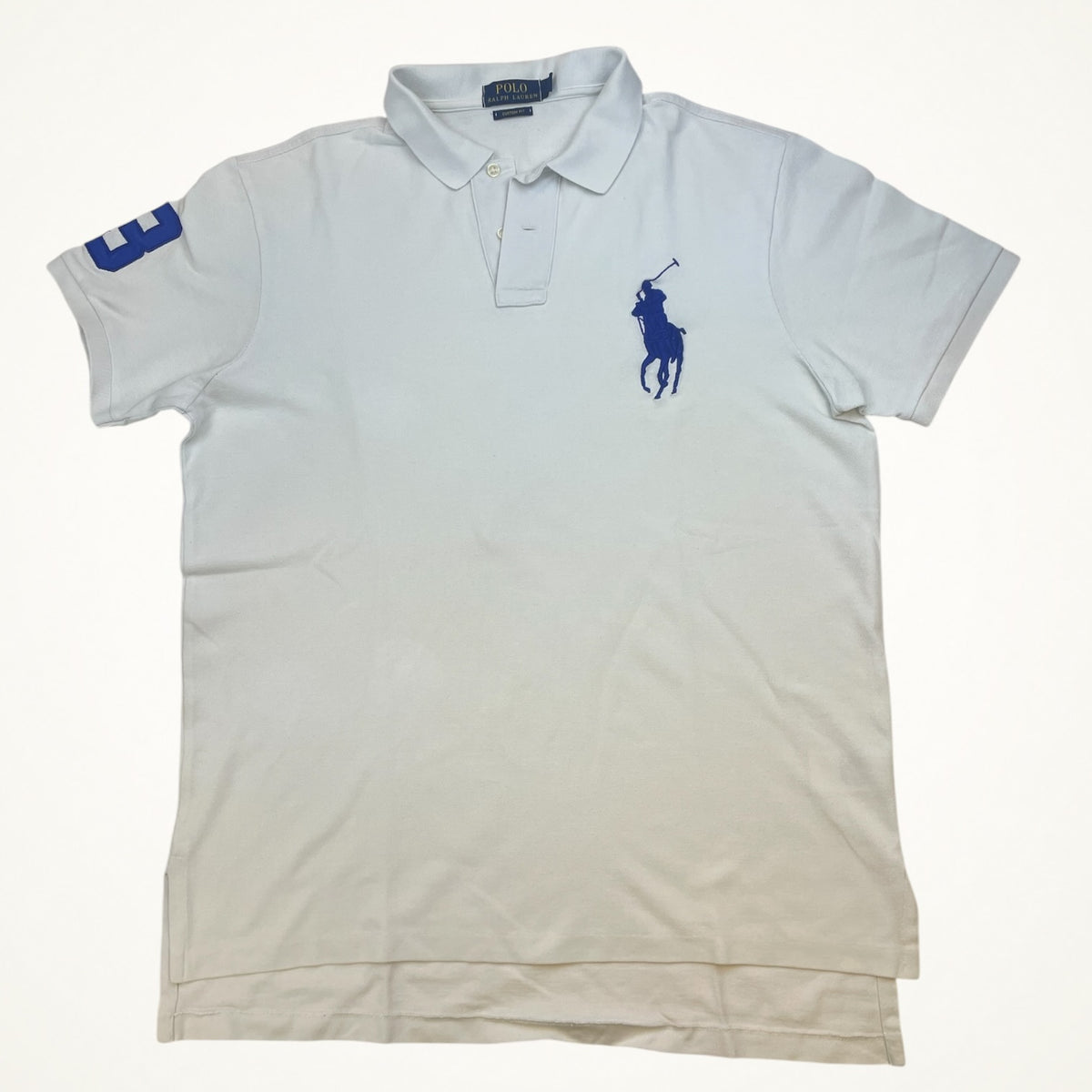 Ralph Lauren Big Pony Polo #3 (White/Royal Blue)