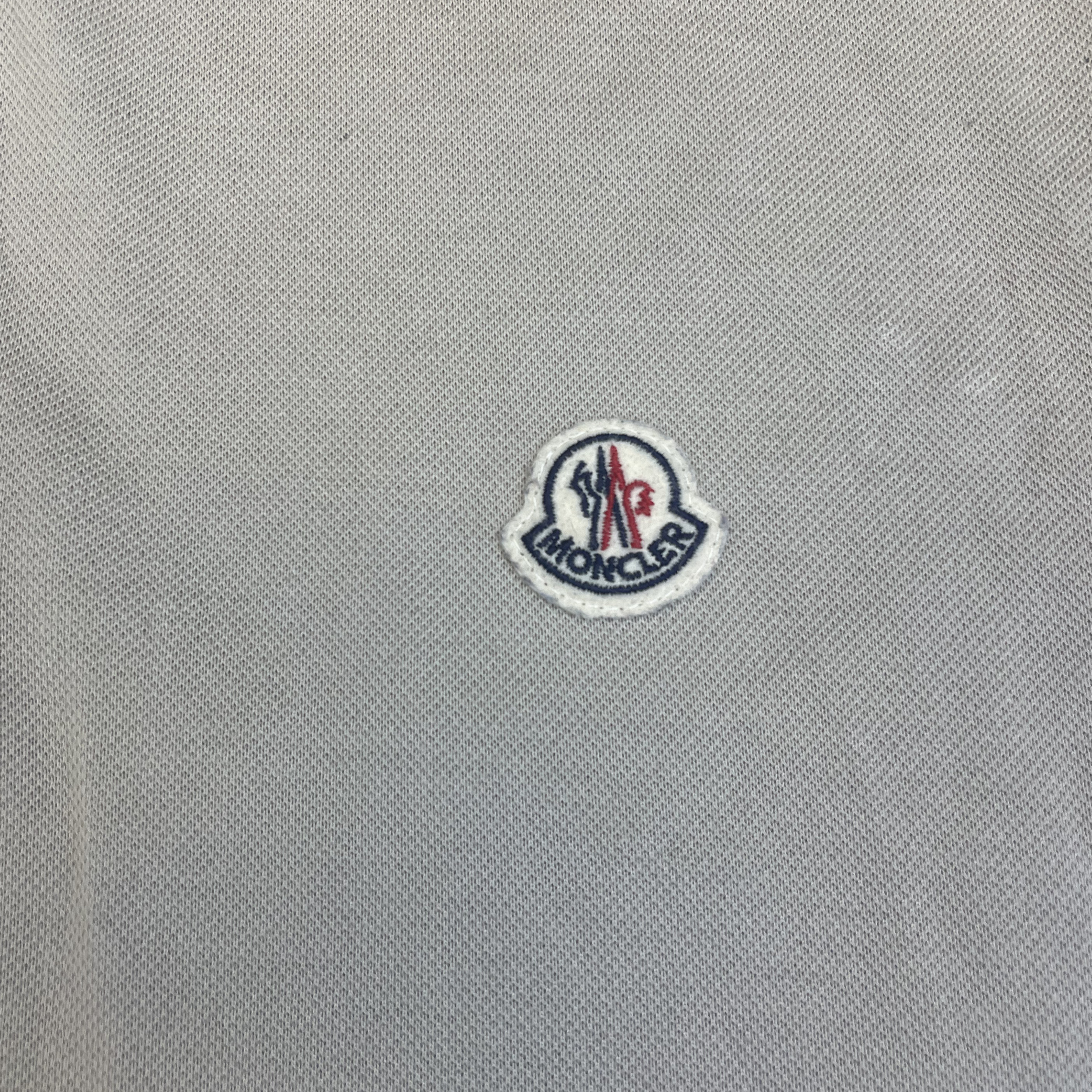 Moncler Tricolor Collar Polo (Grey)