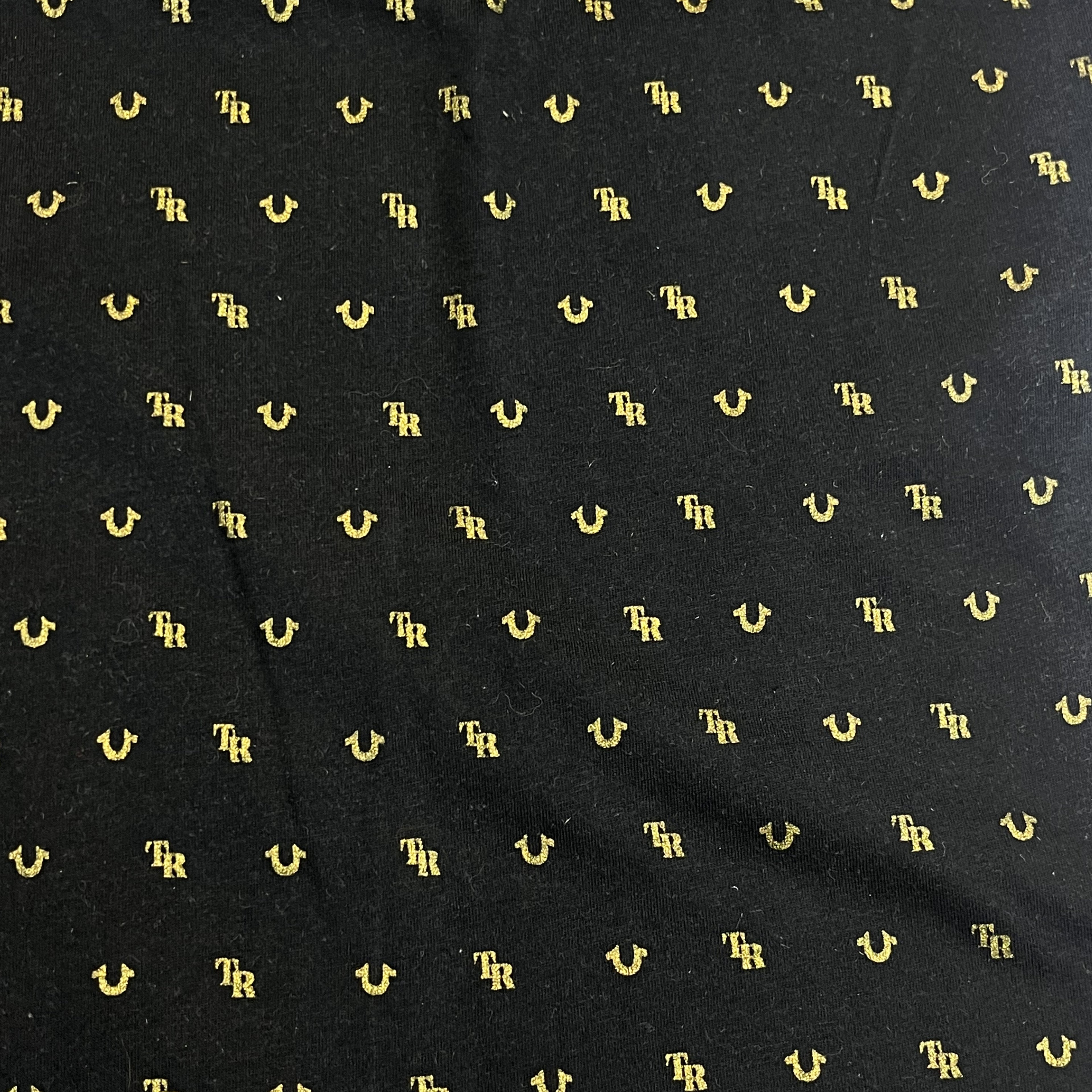 True Religion Monogram SS Crew Neck Tee (Black/Gold)
