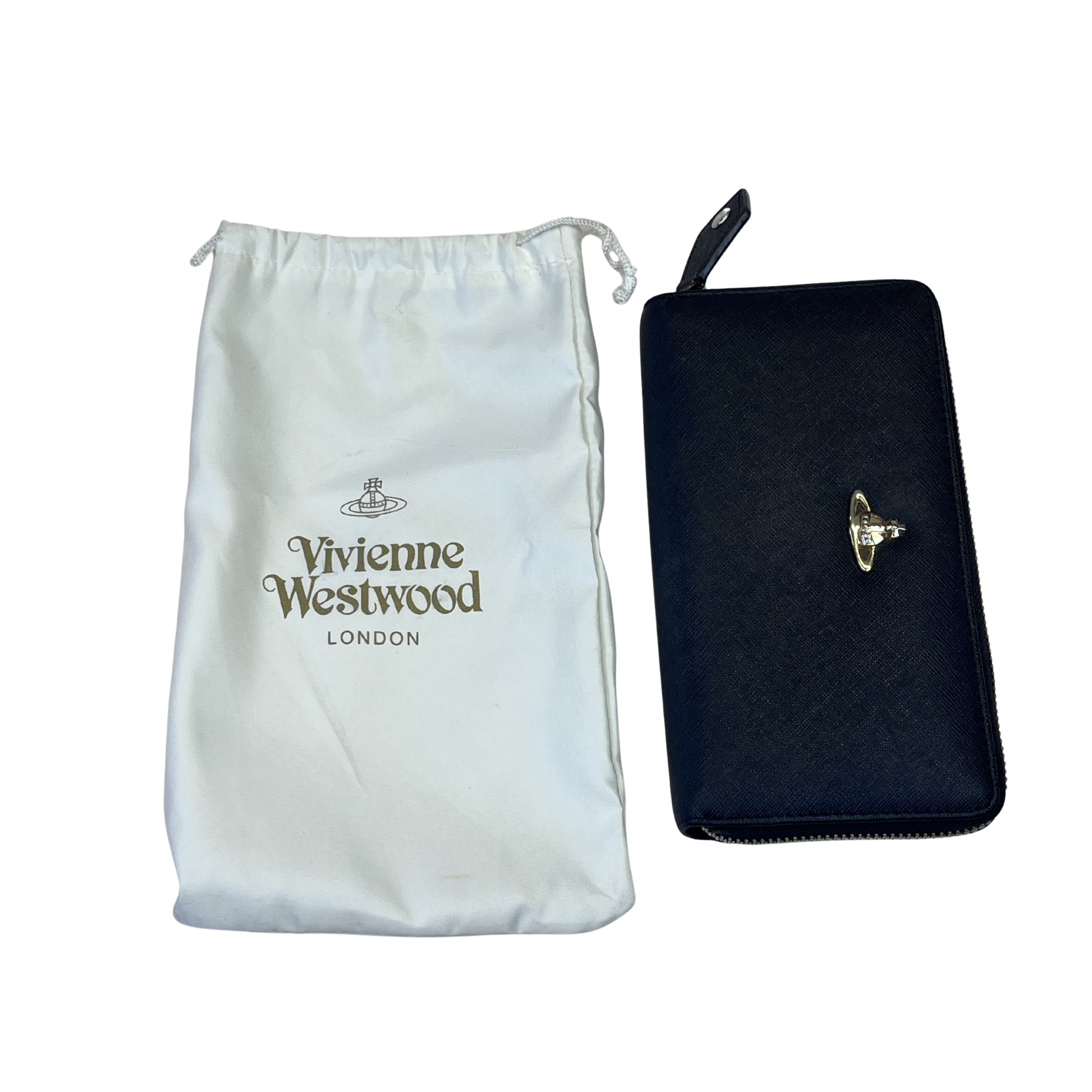 VIVIENNE WESTWOOD ZIP-AROUND PENĚŽENKA (ČERNÁ)