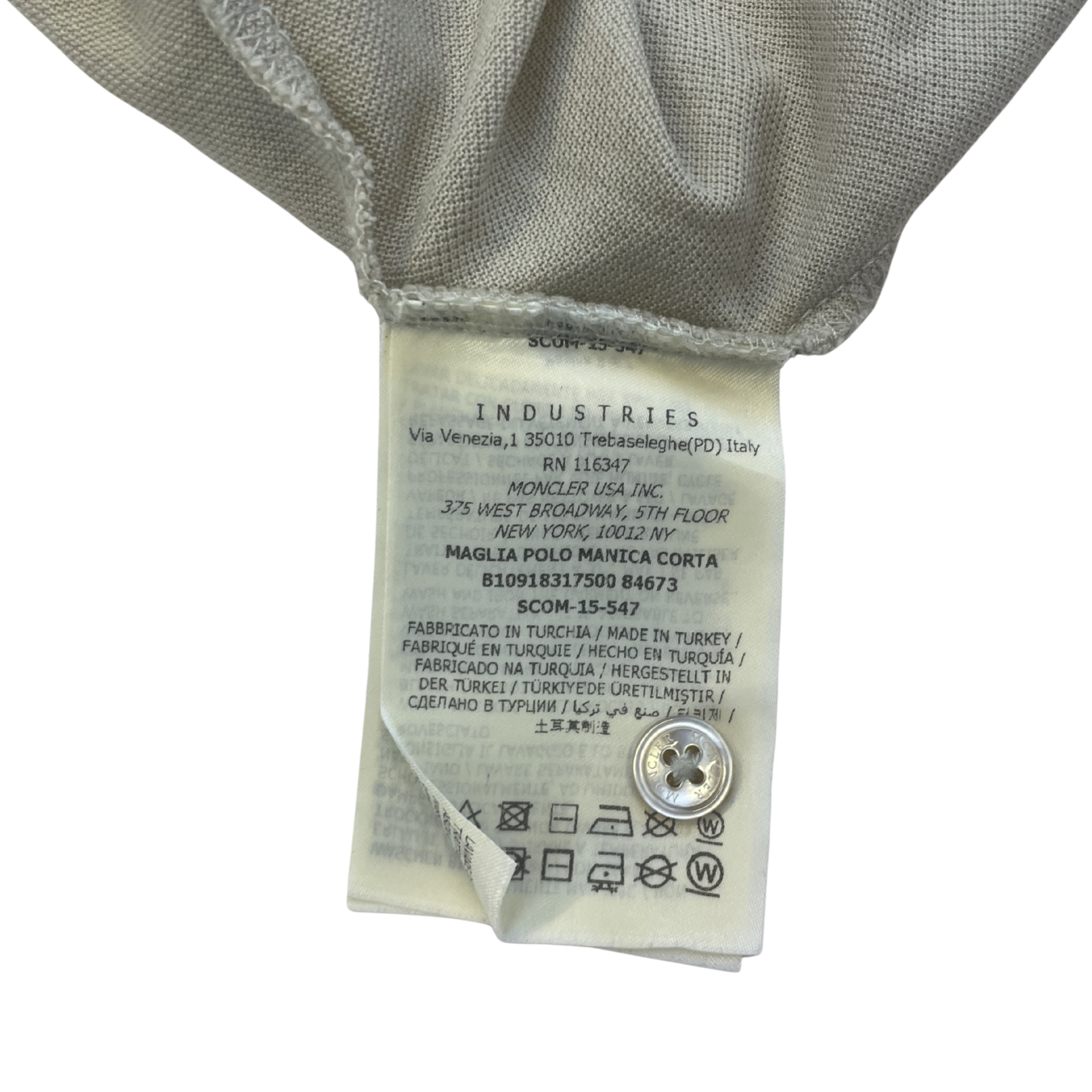 Moncler Tricolor Collar Polo (Grey)