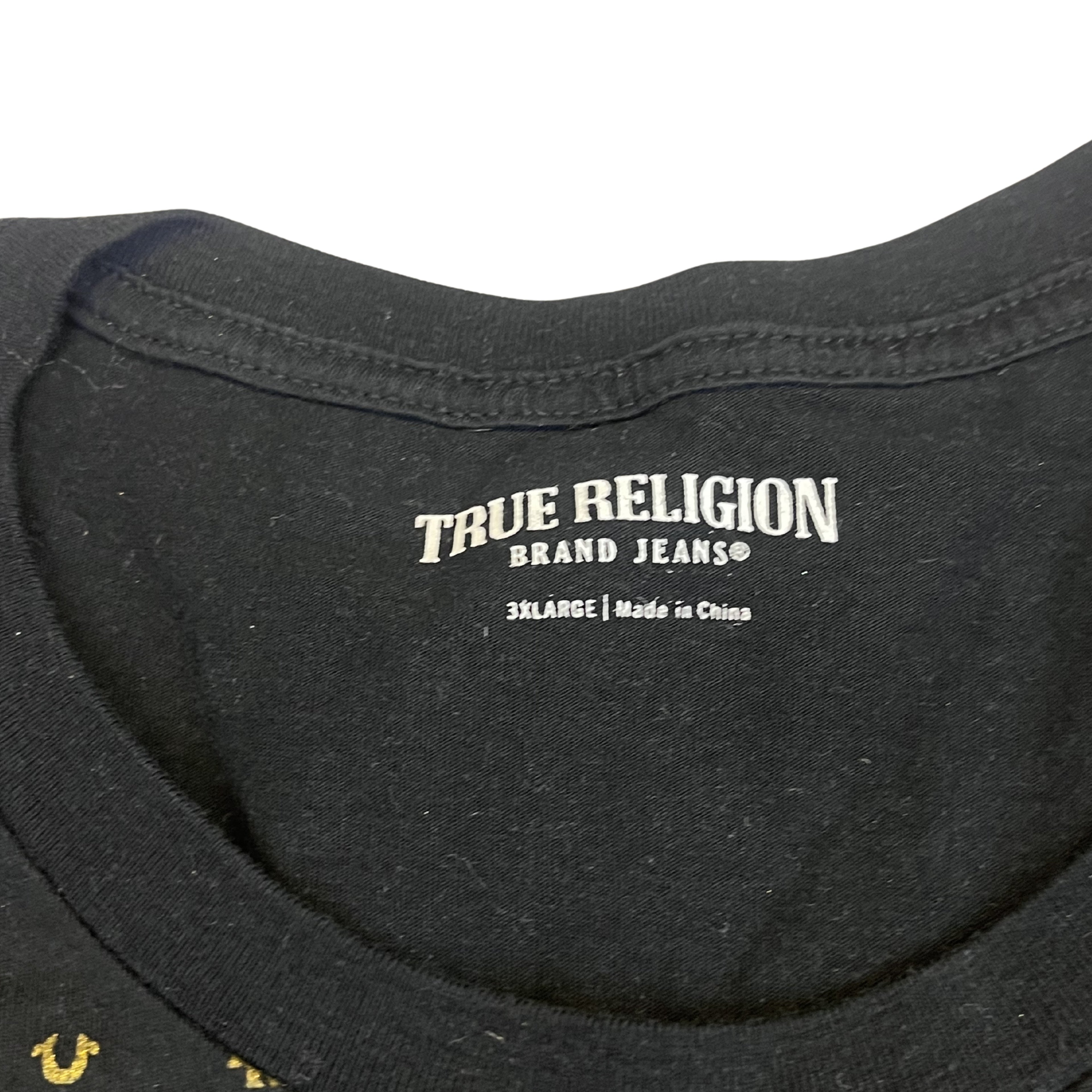 True Religion Monogram SS Crew Neck Tee (Black/Gold)