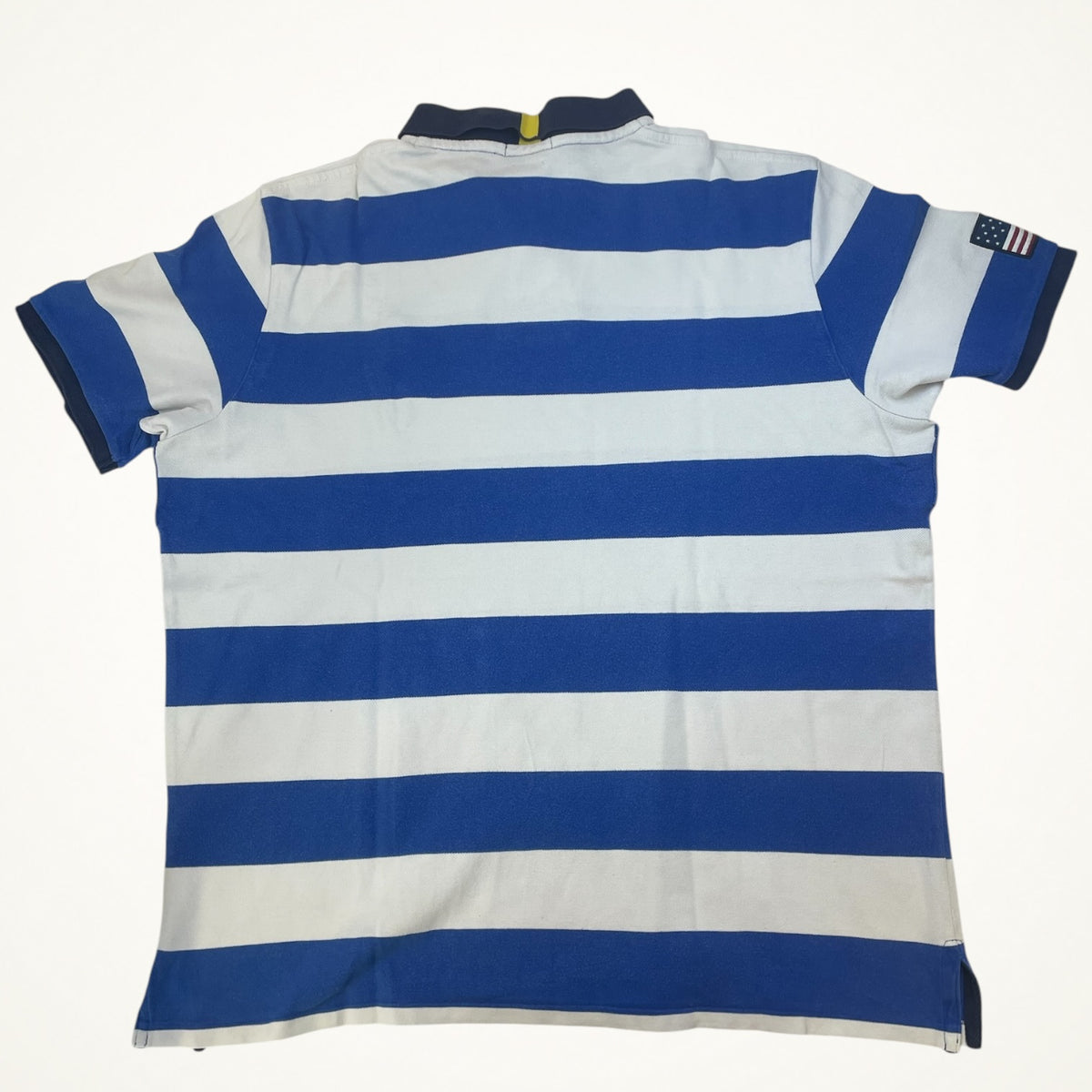 Ralph Lauren Big Pony Rugby Stripe Polo USA (Blue/White)