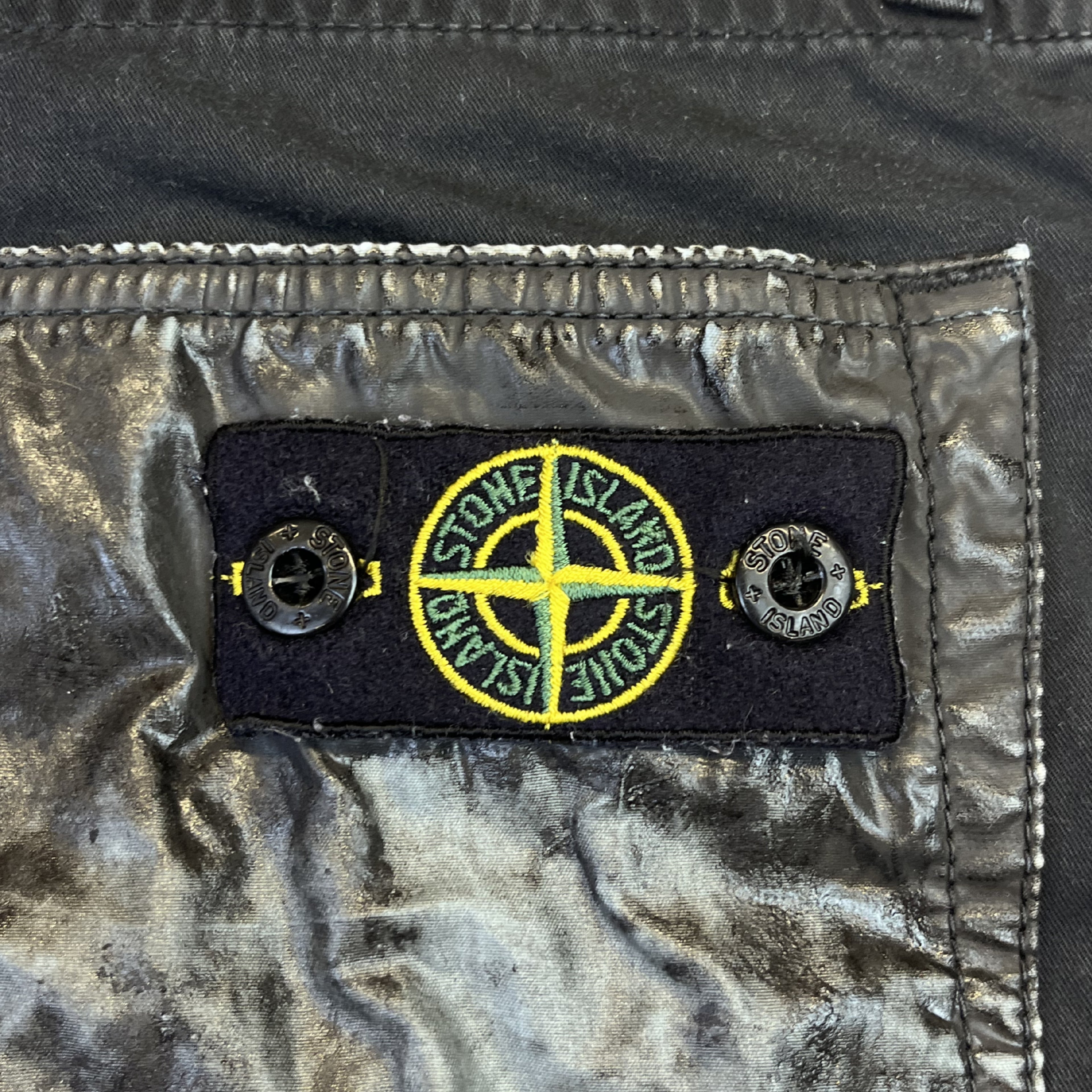 Stone Island Junior kraťasy (tmavě modré, badge pocket)