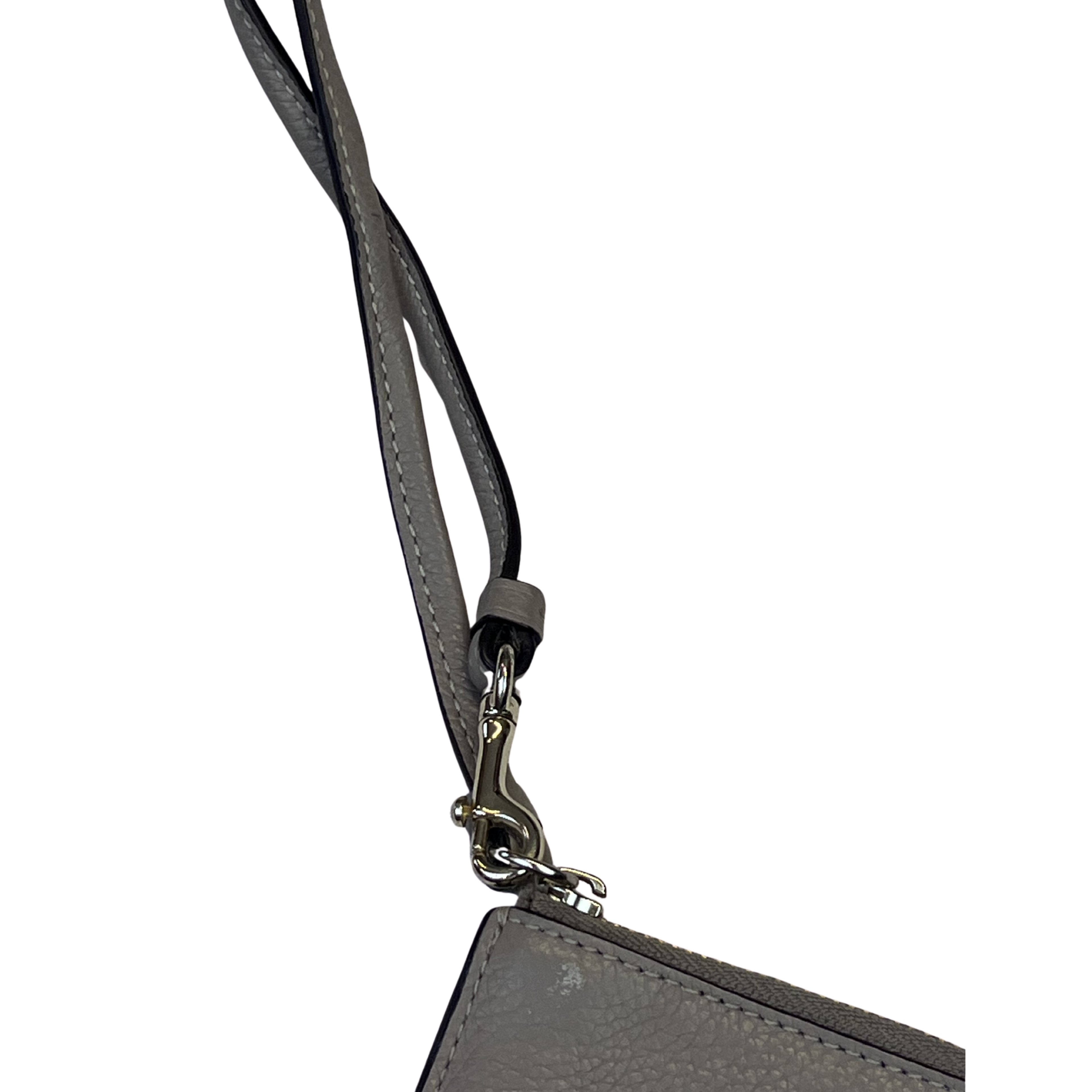 Coach Leather Wristlet Wallet (Grey)