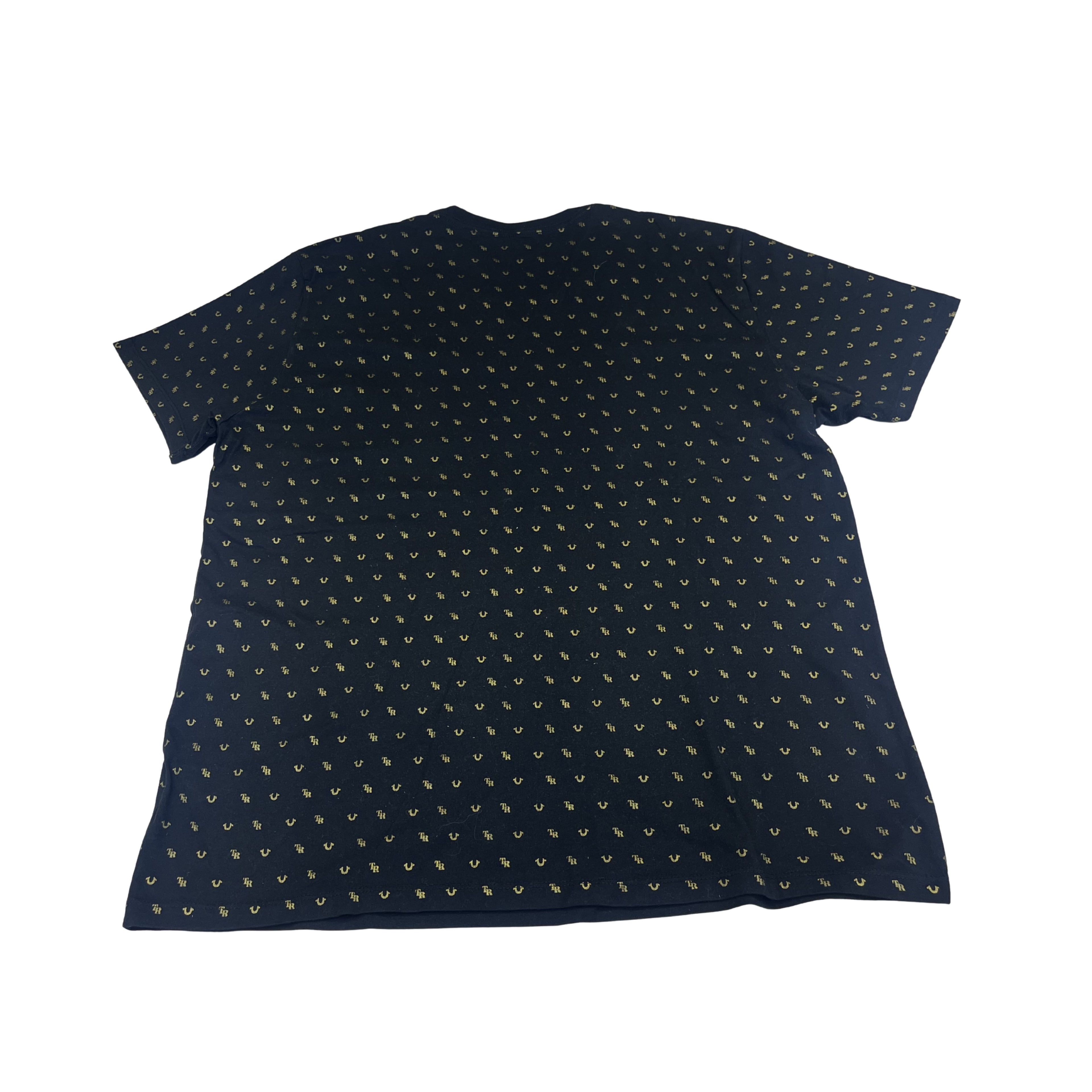 True Religion Monogram SS Crew Neck Tee (Black/Gold)