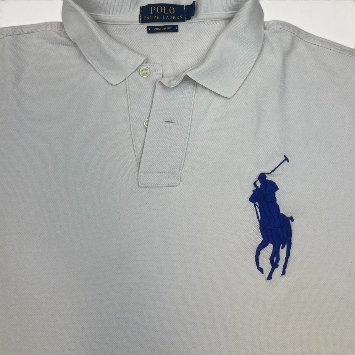 Ralph Lauren Big Pony Polo #3 (White/Royal Blue)