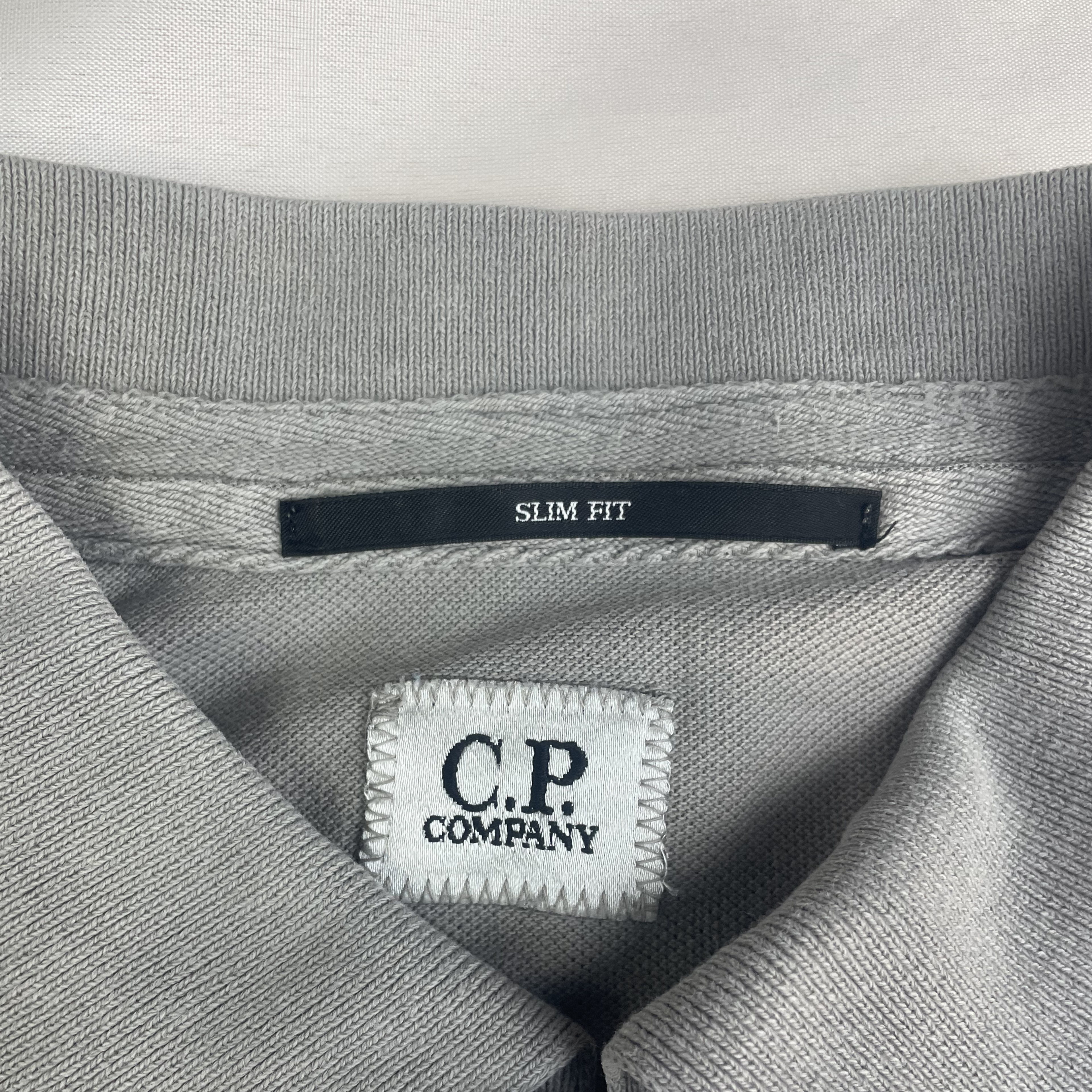 C.P. Company Slim Fit Longsleeve Polo (Grey)