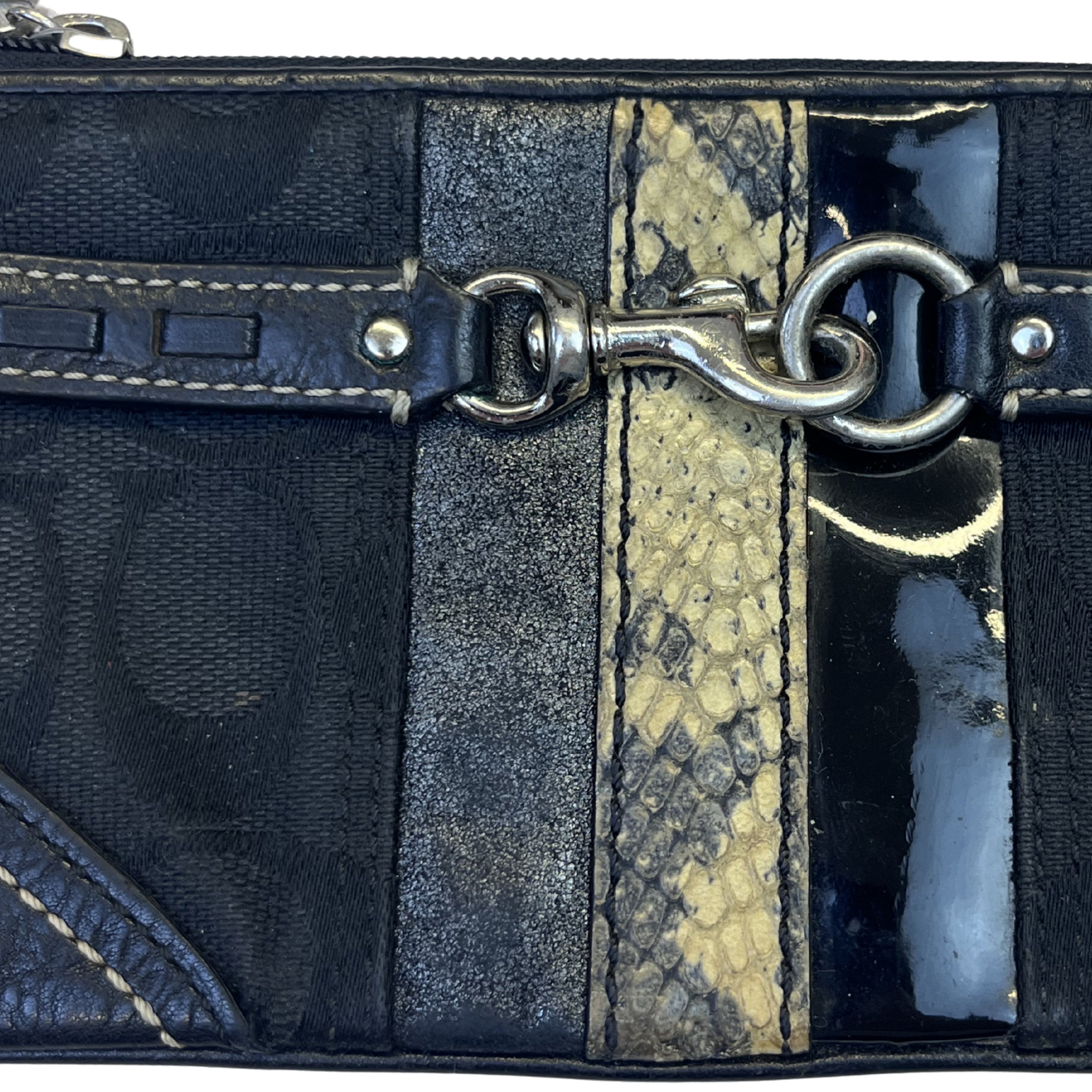 Coach Signature Wristlet Pouch (Black)