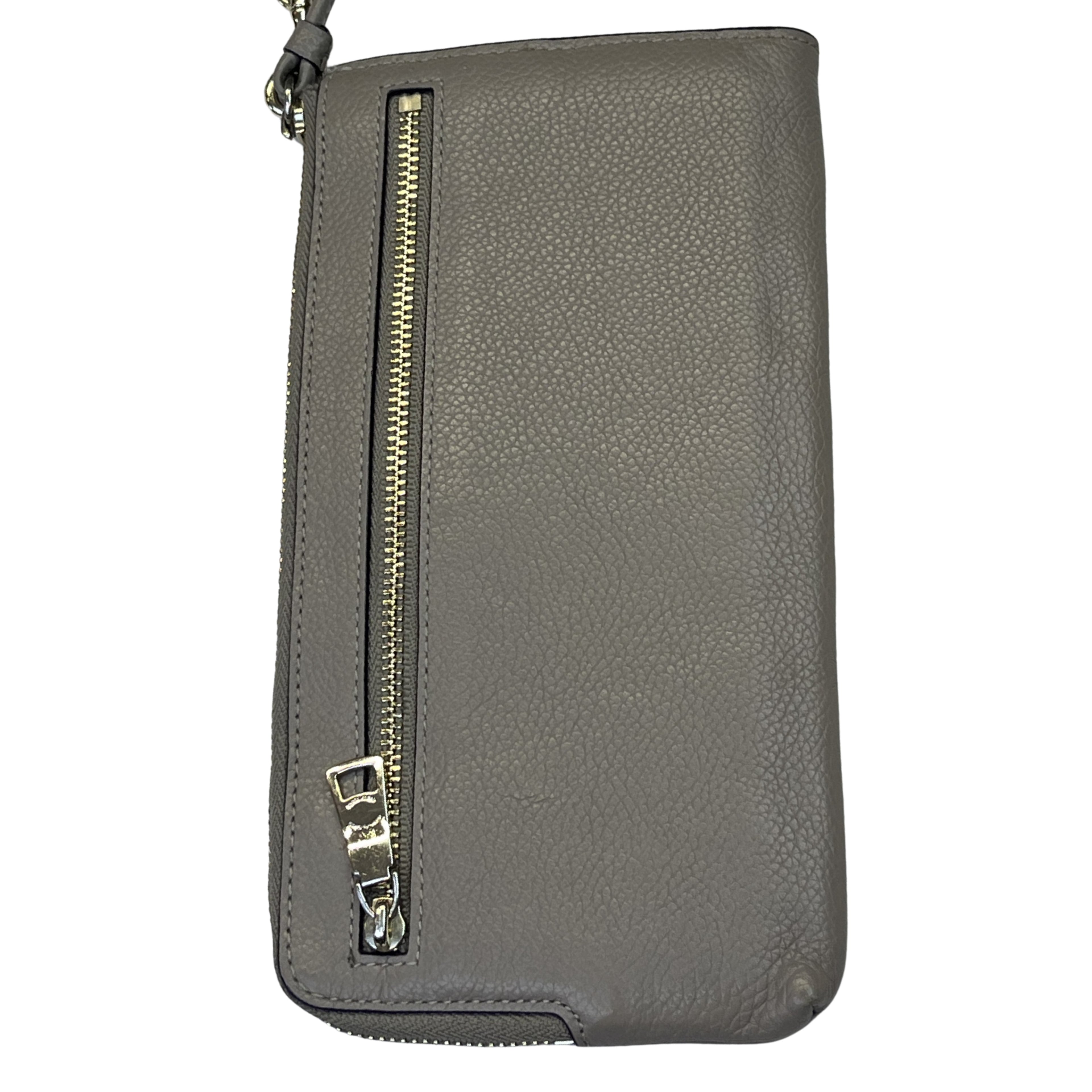 Coach Leather Wristlet Wallet (Grey)