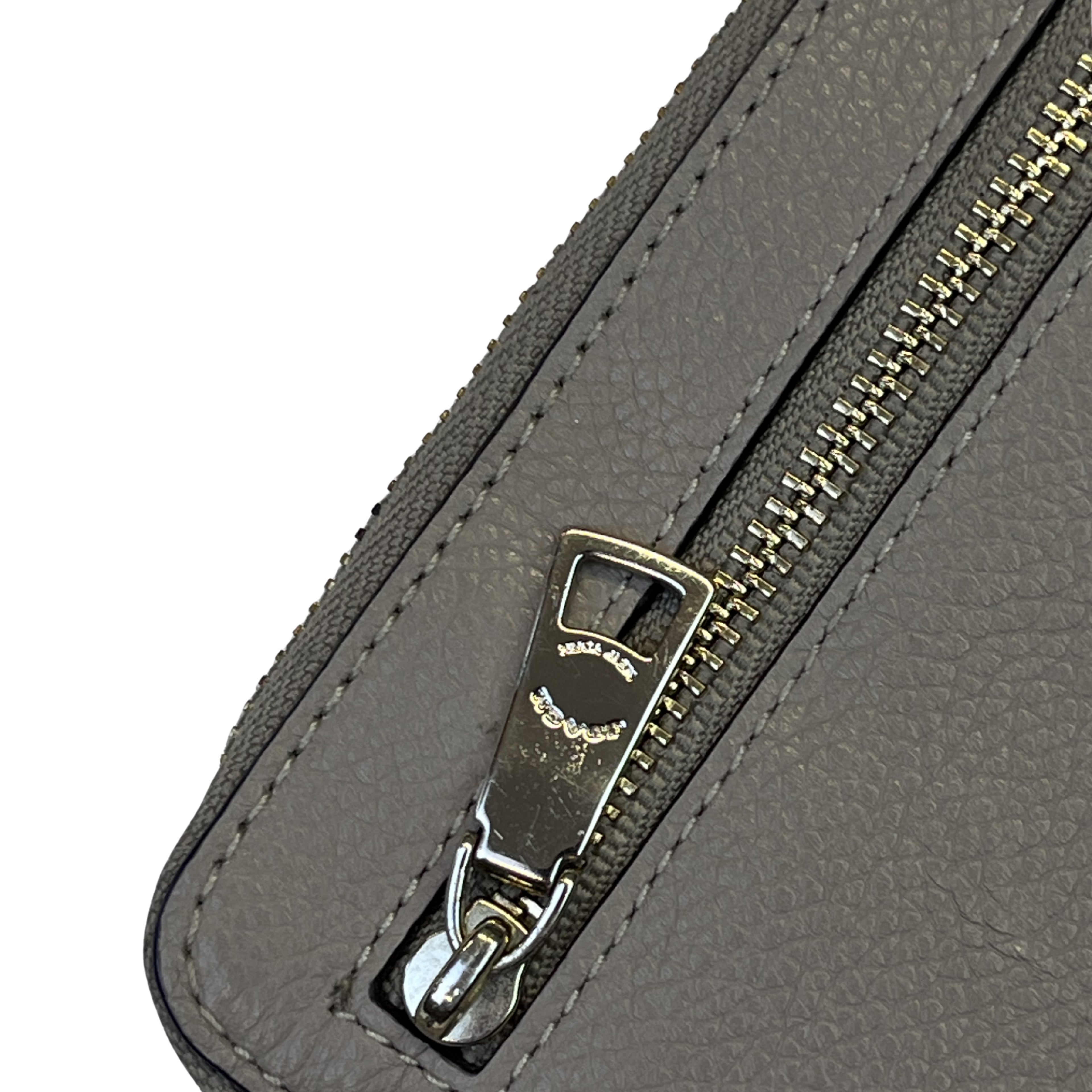 Coach Leather Wristlet Wallet (Grey)