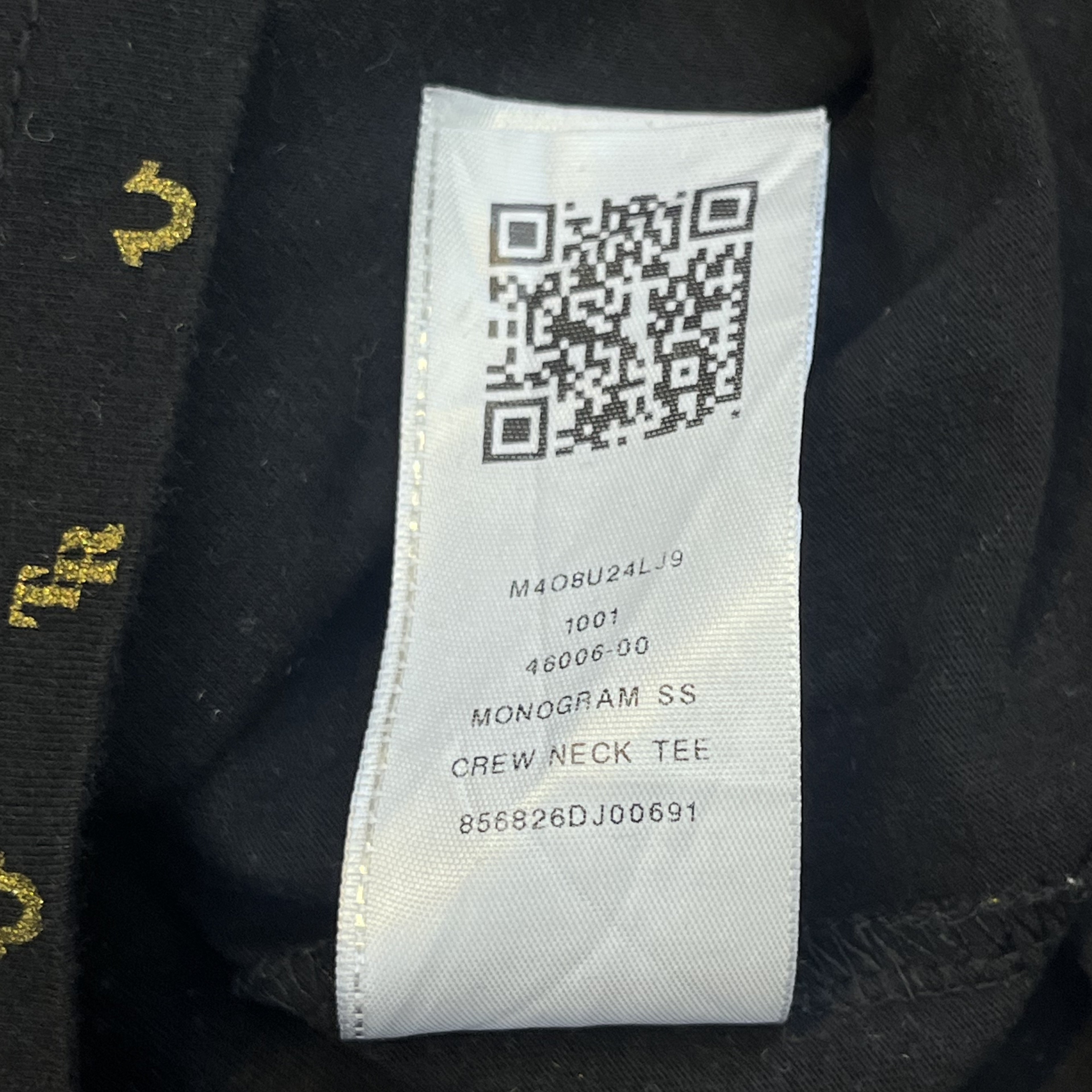 True Religion Monogram SS Crew Neck Tee (Black/Gold)