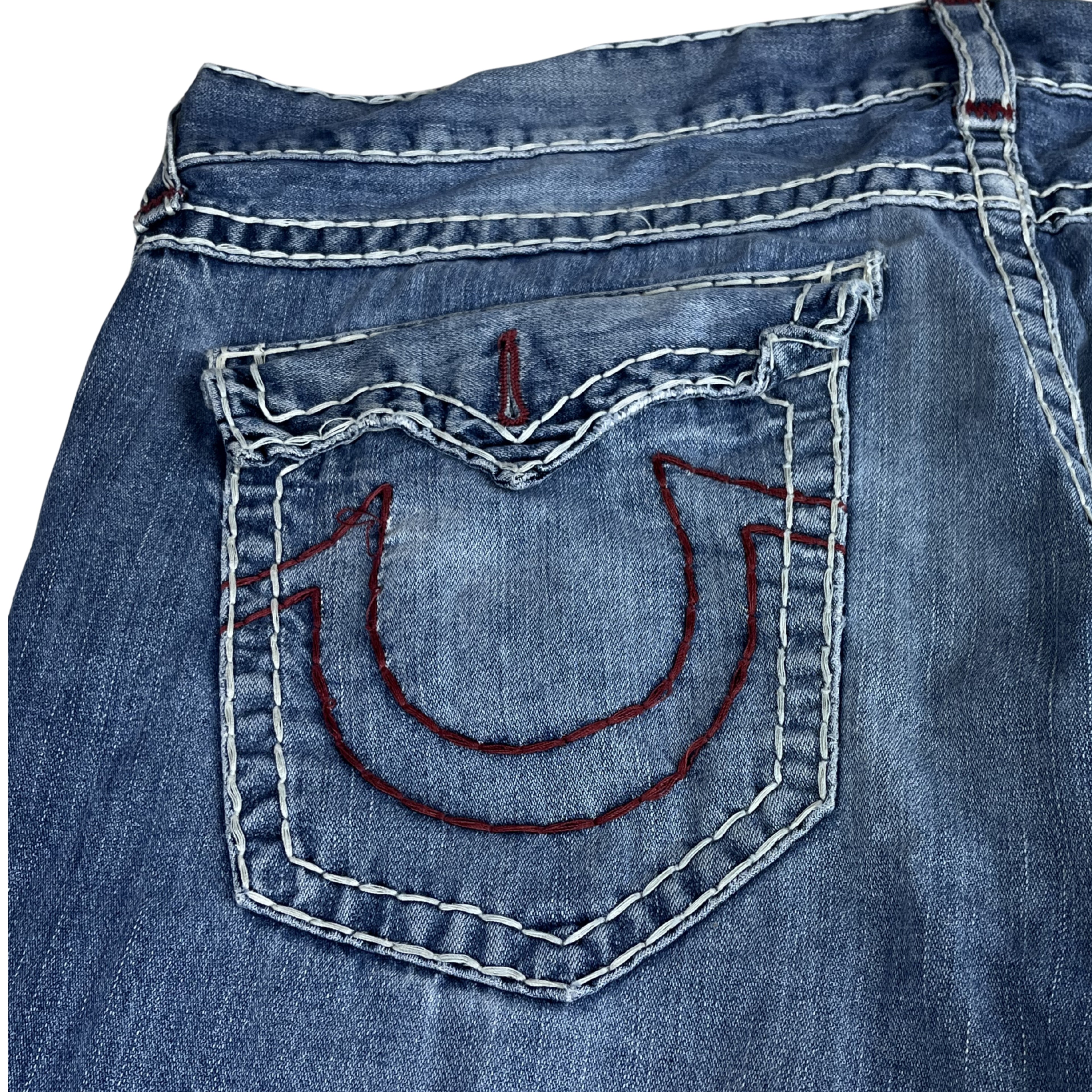 TRUE RELIGION BOOTCUT – LIGHT WASH RED STITCH