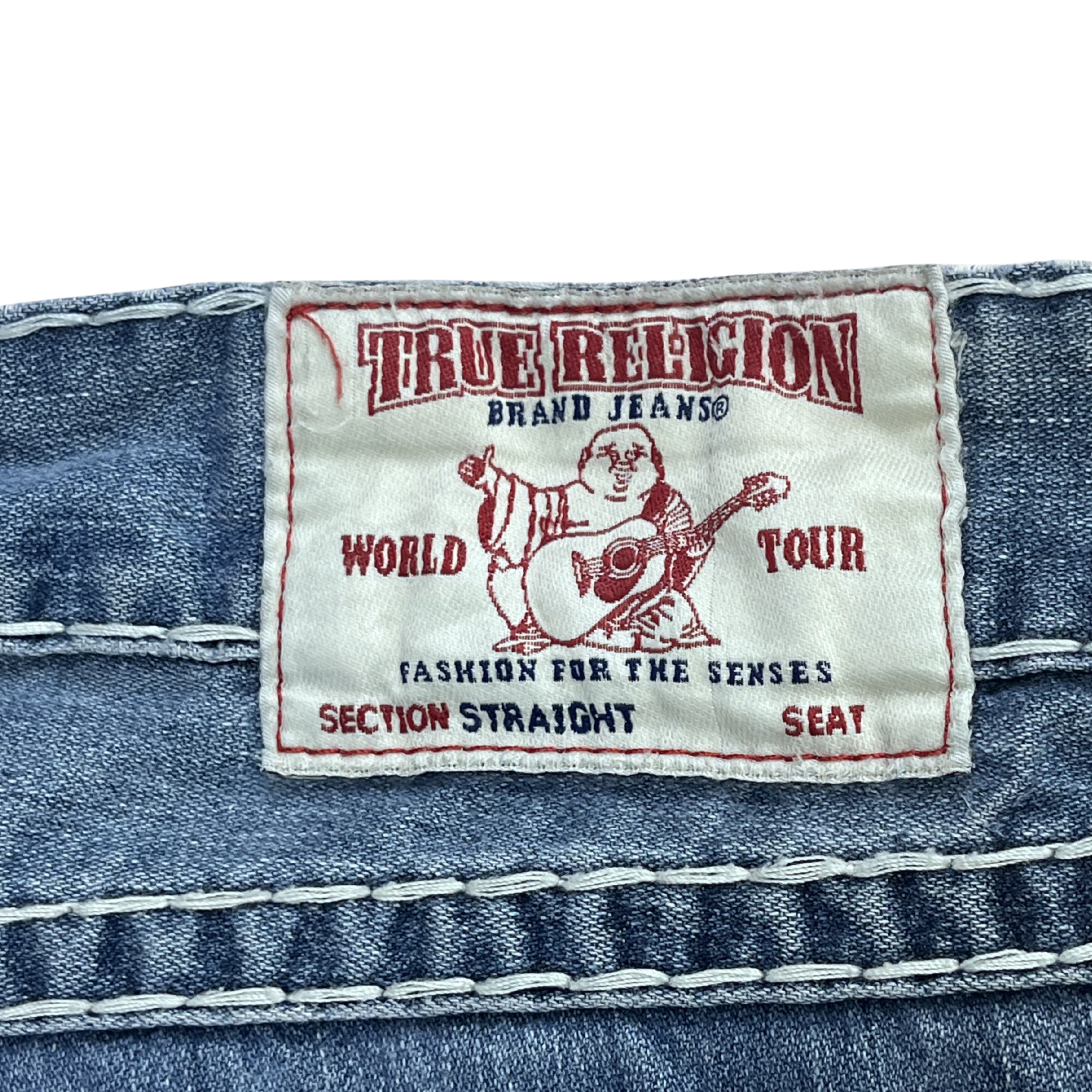 TRUE RELIGION BOOTCUT – LIGHT WASH RED STITCH