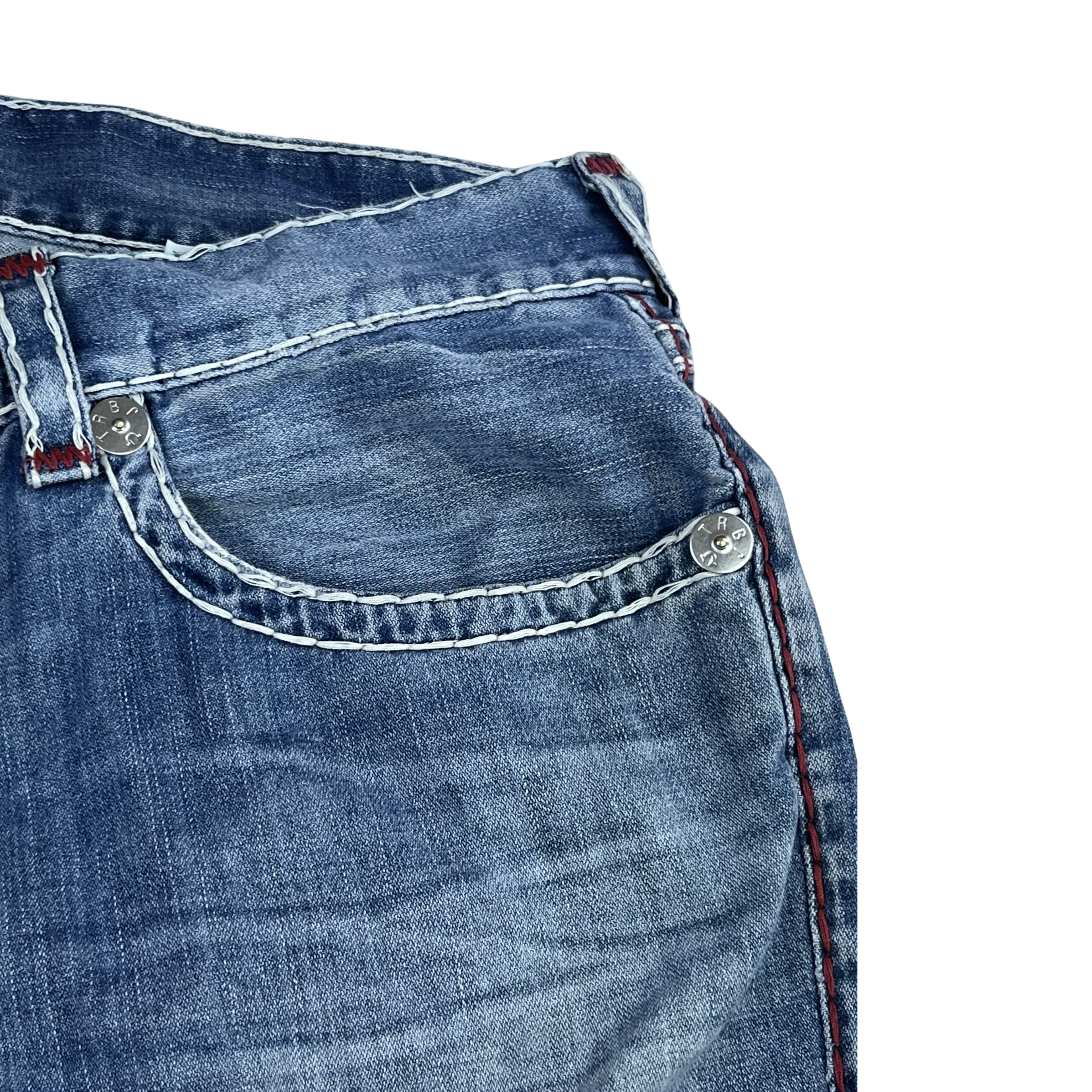 TRUE RELIGION BOOTCUT – LIGHT WASH RED STITCH