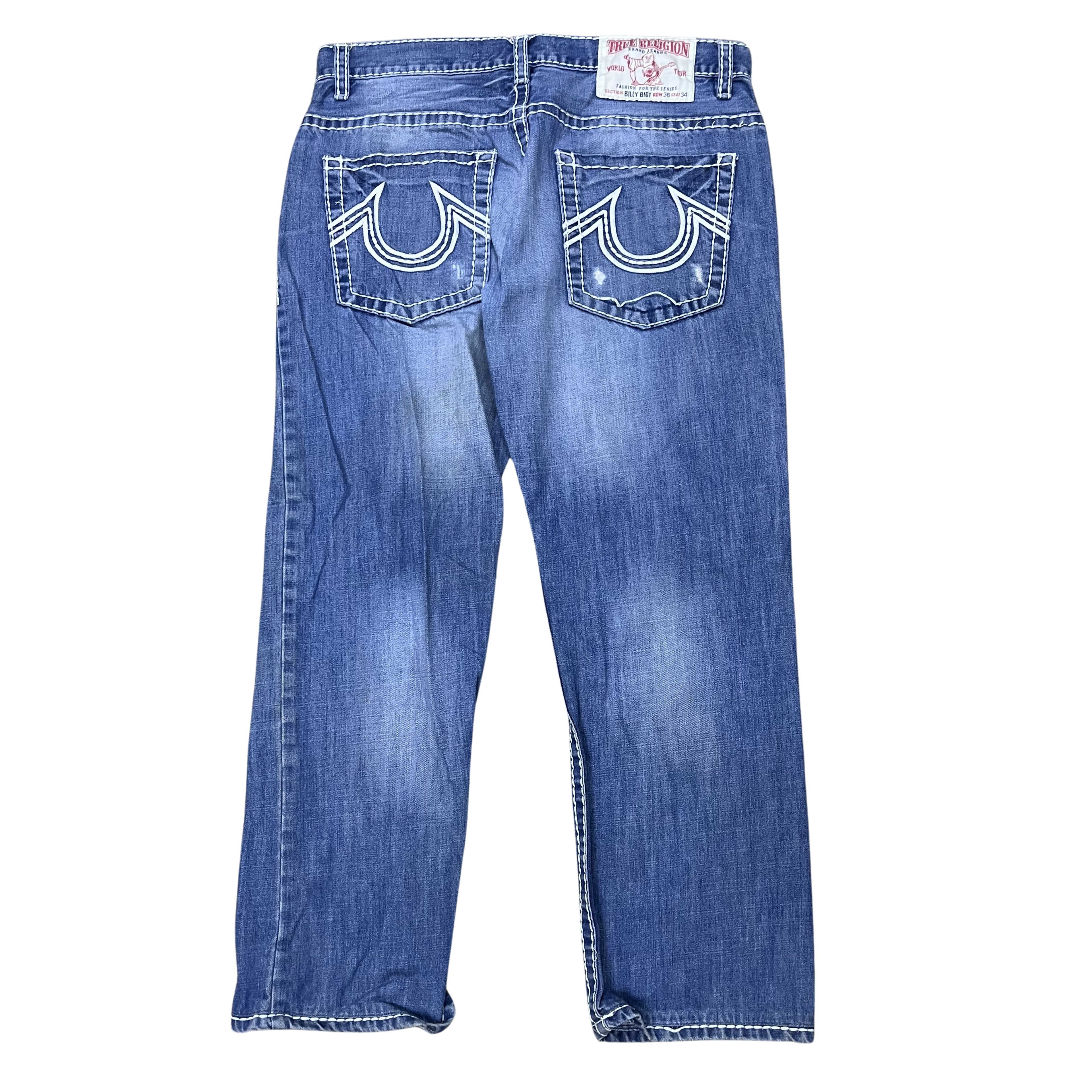 True Religion “True Religion” Stitch Jeans (Blue)