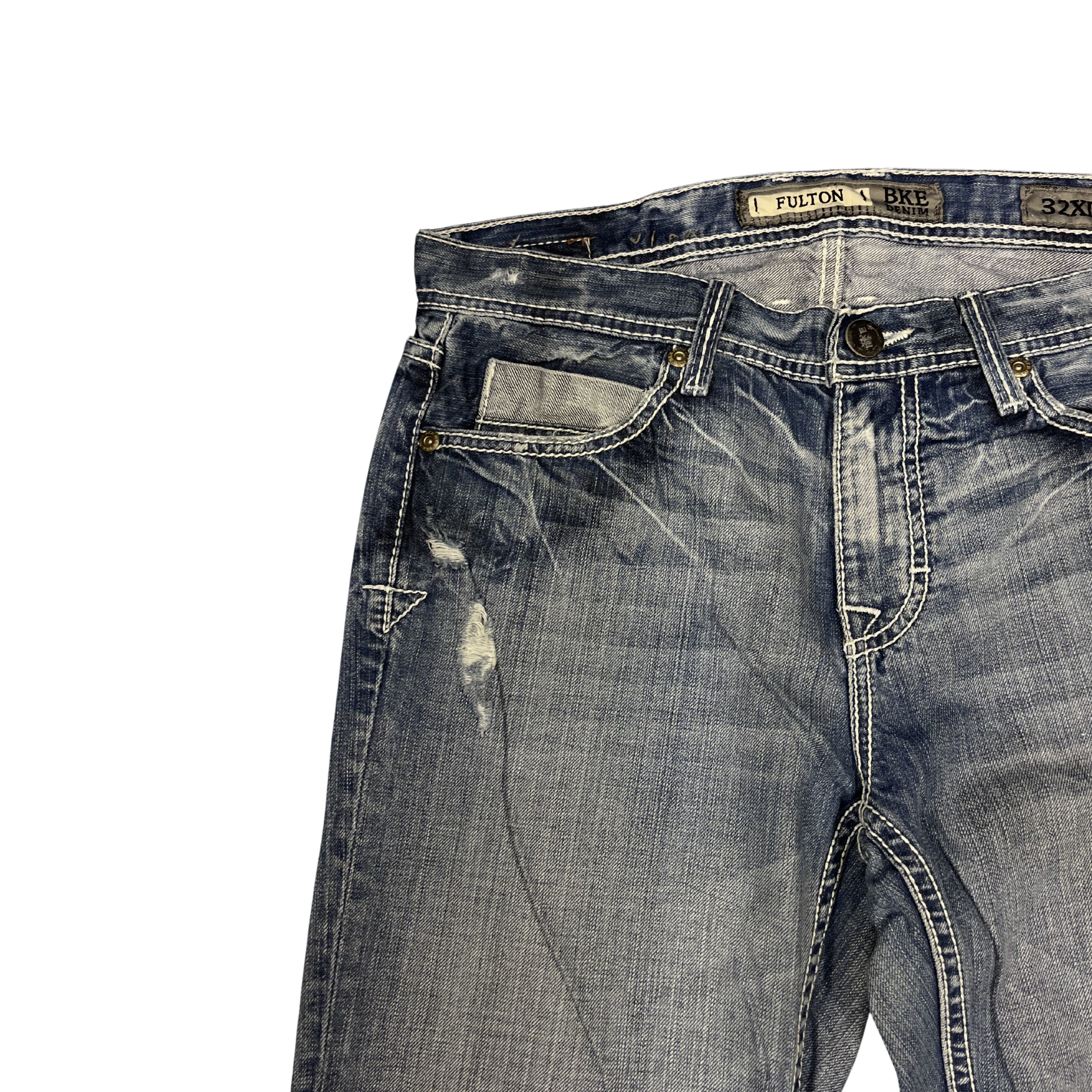 Y2K Cyber Denim Jeans – Světle modré