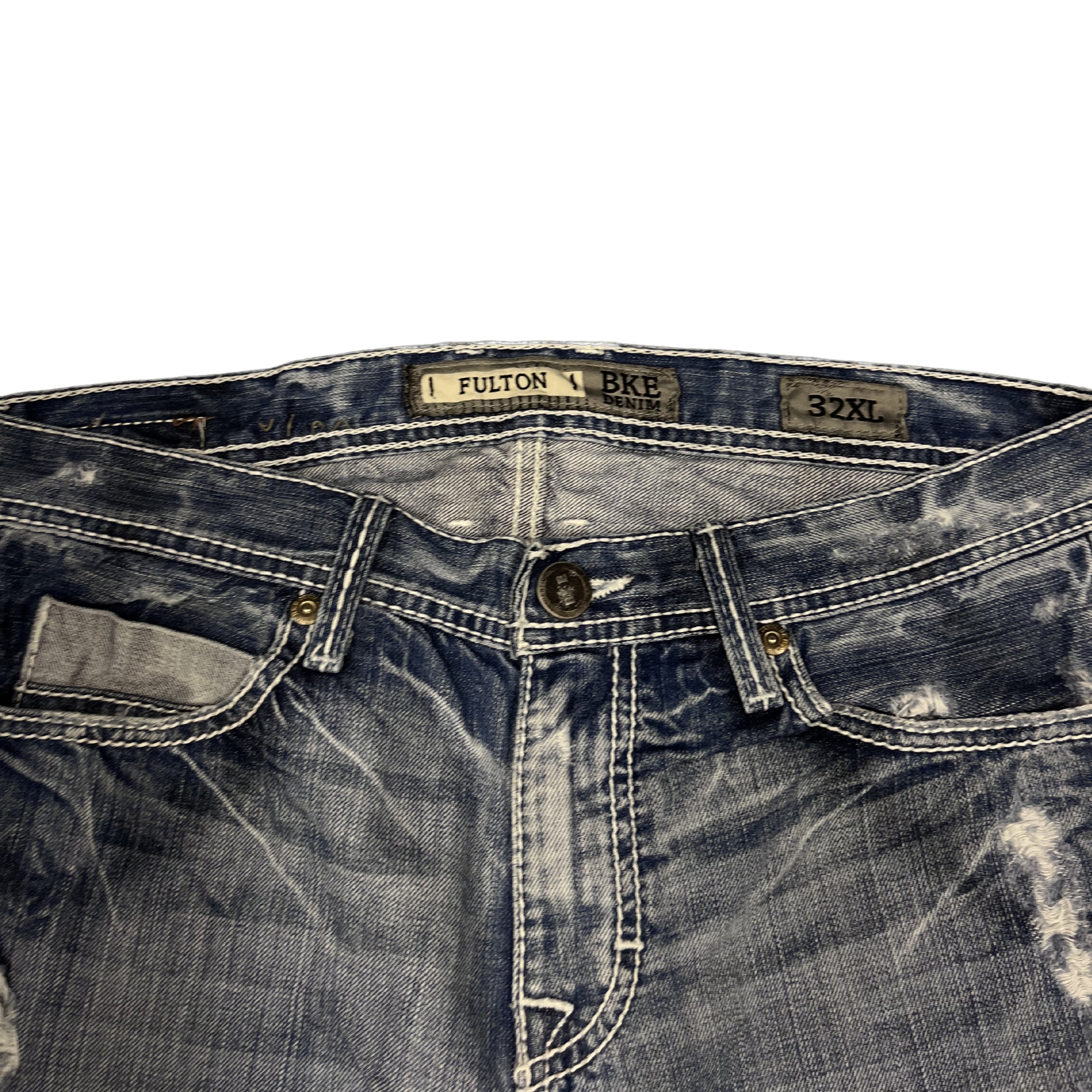Y2K Cyber Denim Jeans – Světle modré