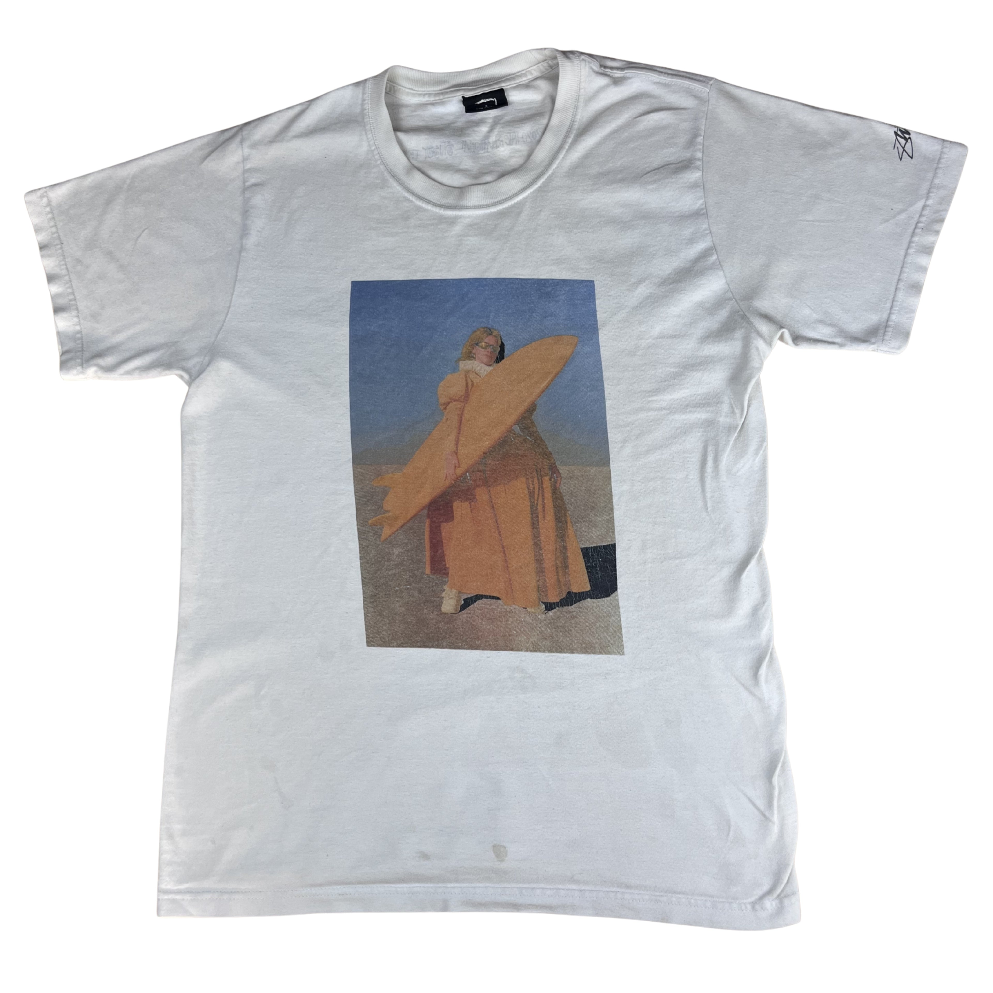Stüssy Art Graphic Tee "Surfer Girl" – White / S