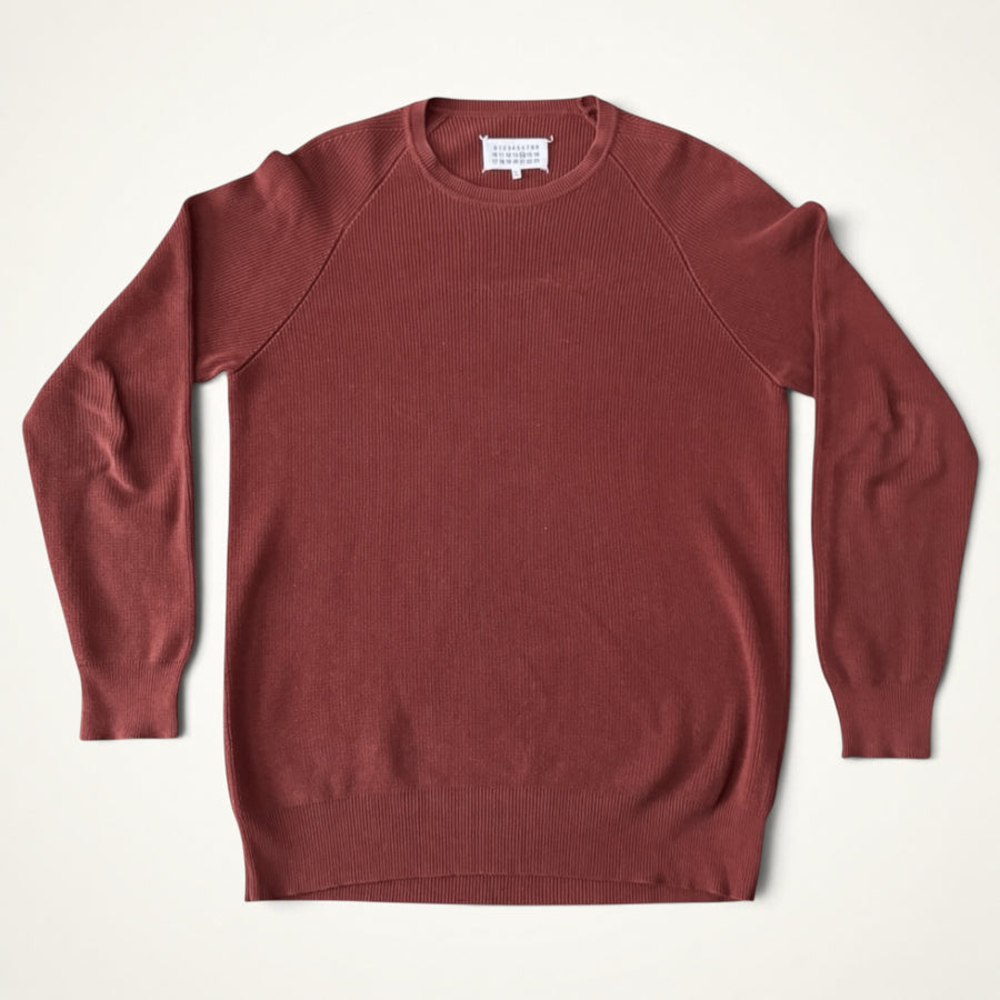 Maison Margiela Ribbed Knit Sweater (Rust)