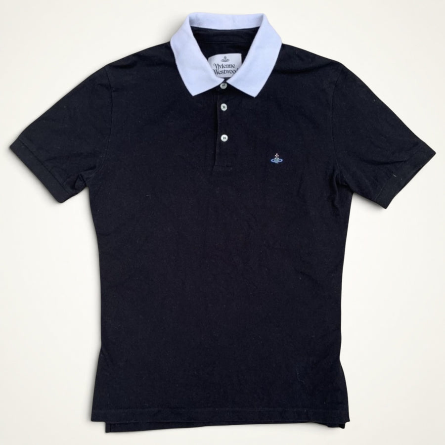 Vivienne Westwood Contrast Collar Polo (Black)
