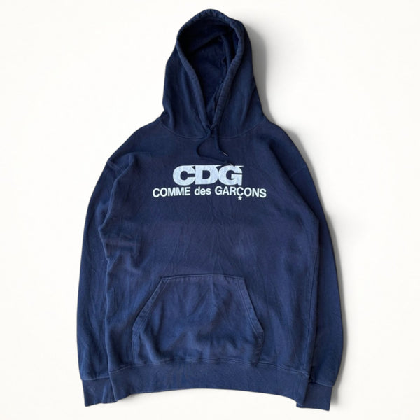 CDG Comme des Garçons Logo Hoodie (Navy)
