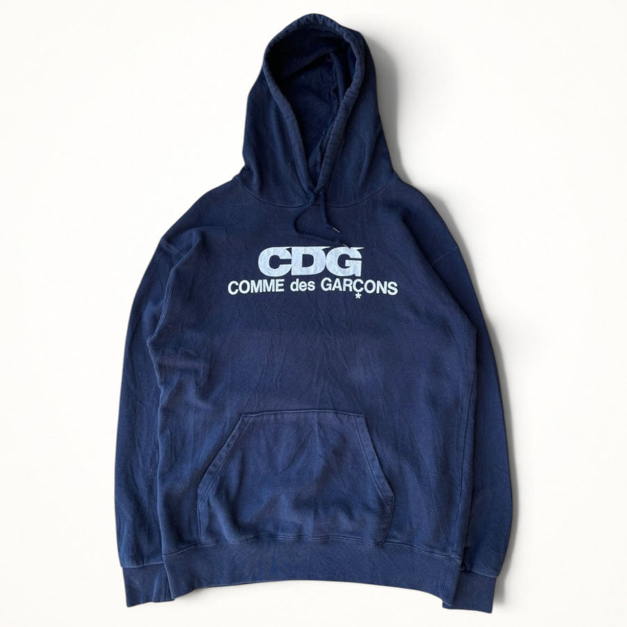 CDG Comme des Garçons Logo Hoodie (Navy)