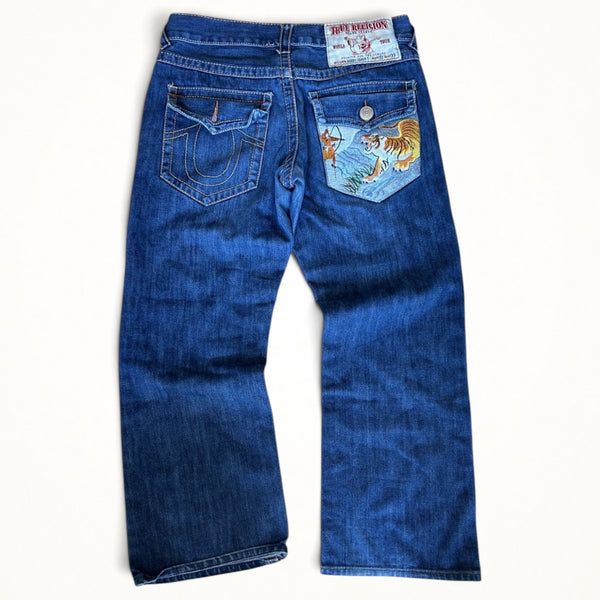 True Religion Tiger Pocket Jeans (Blue)