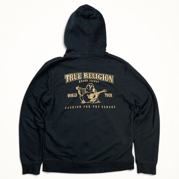 True Religion Buddha Back Print Hoodie (Black)