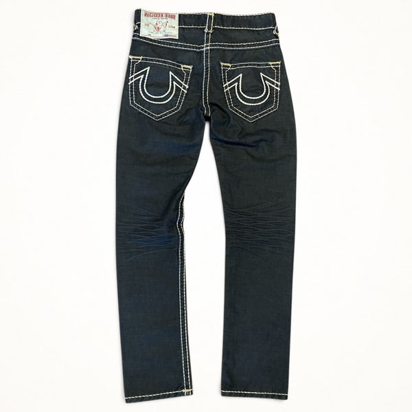 Y2K Horseshoe Stitch Jeans (Black)