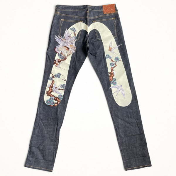 Evisu Crane Daicock Embroidered Jeans (Indigo)
