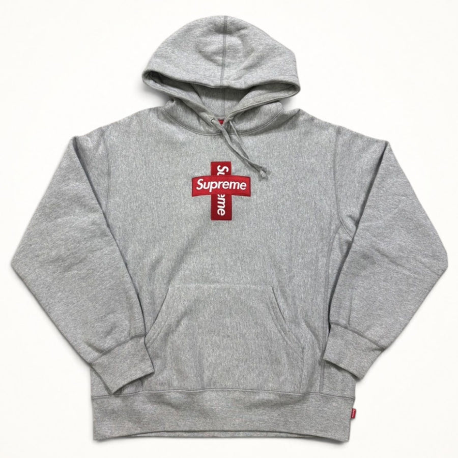 Supreme Cross Box Logo Hoodie (Heather Grey)