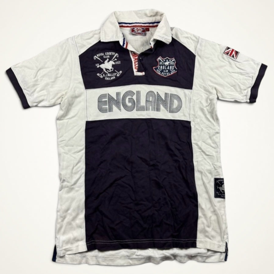 Royal Country Club England Polo (White/Navy)