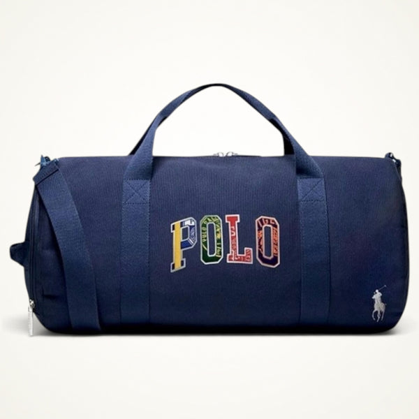 Polo Ralph Lauren Patchwork Logo Duffle Bag (Navy)