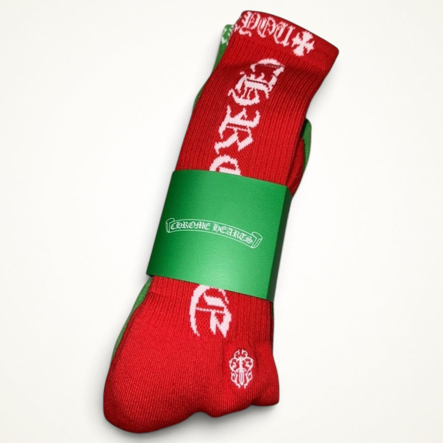 Chrome Hearts Logo Socks (Red)