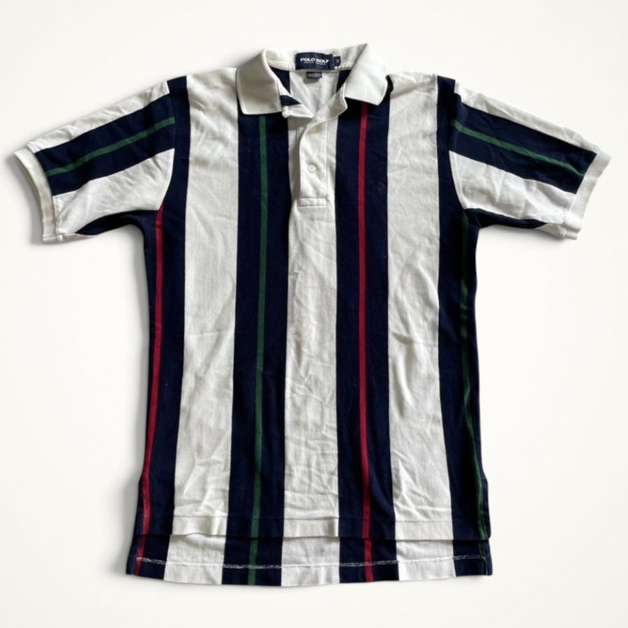 Polo Ralph Lauren Vertical Stripe Polo (White/Navy)