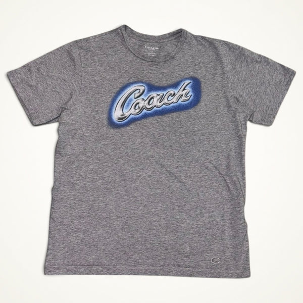 Coach Script Logo Tee (Grey)
