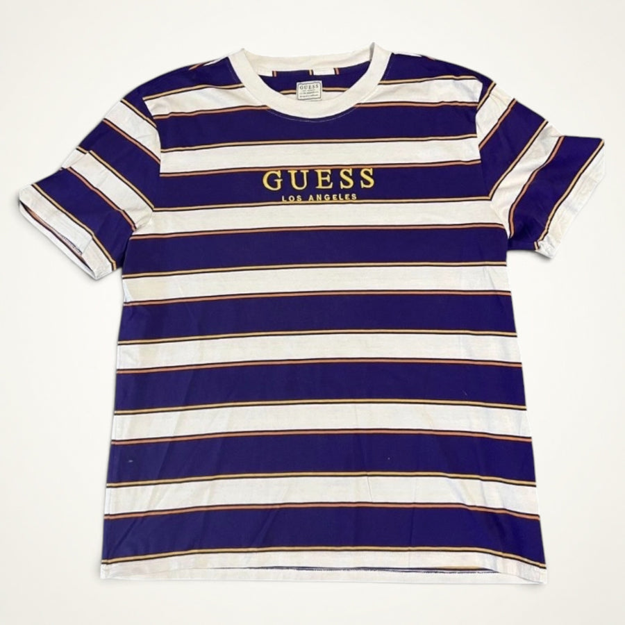 Guess Los Angeles Striped Tee (Navy/White)