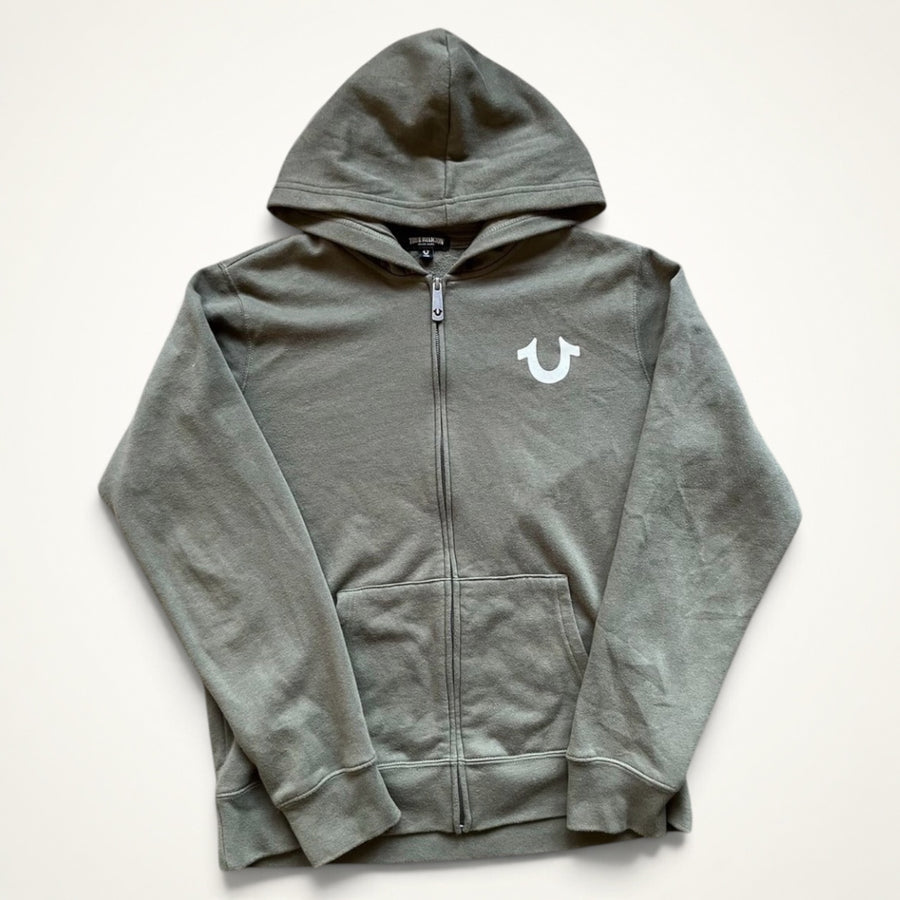 True Religion Horseshoe Zip Hoodie (Olive)