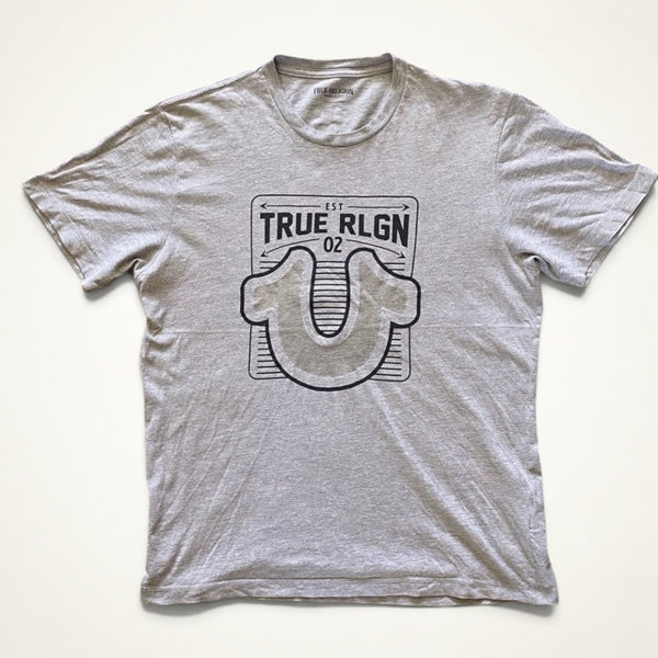 True Religion TRUE RLGN Logo Tee (Grey)