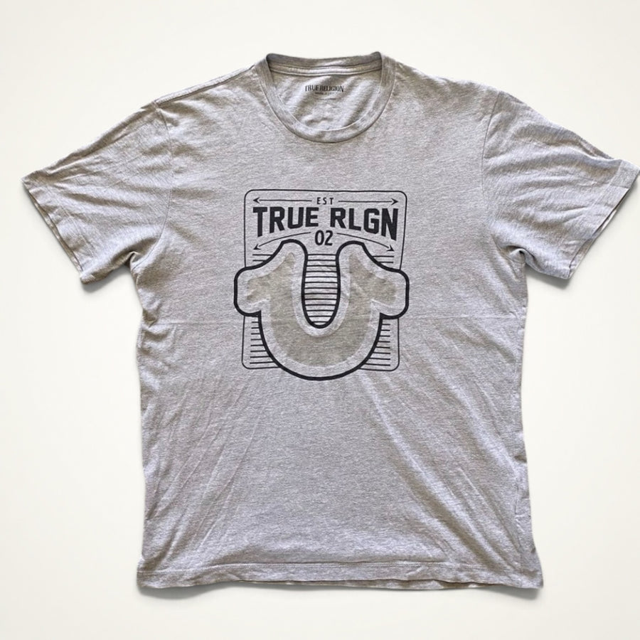 True Religion TRUE RLGN Logo Tee (Grey)