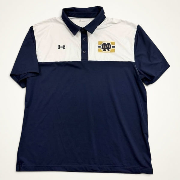 Under Armour Notre Dame Polo (Navy/White)