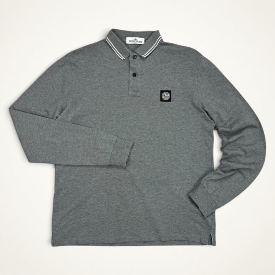 Stone Island Long Sleeve Polo (Grey)