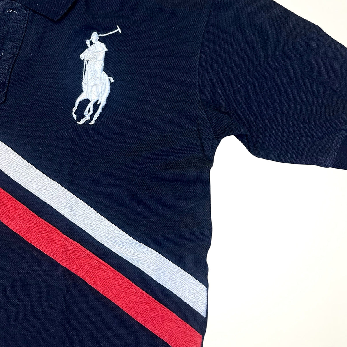 Ralph Lauren Big Pony Diagonal Stripe Polo (Navy)