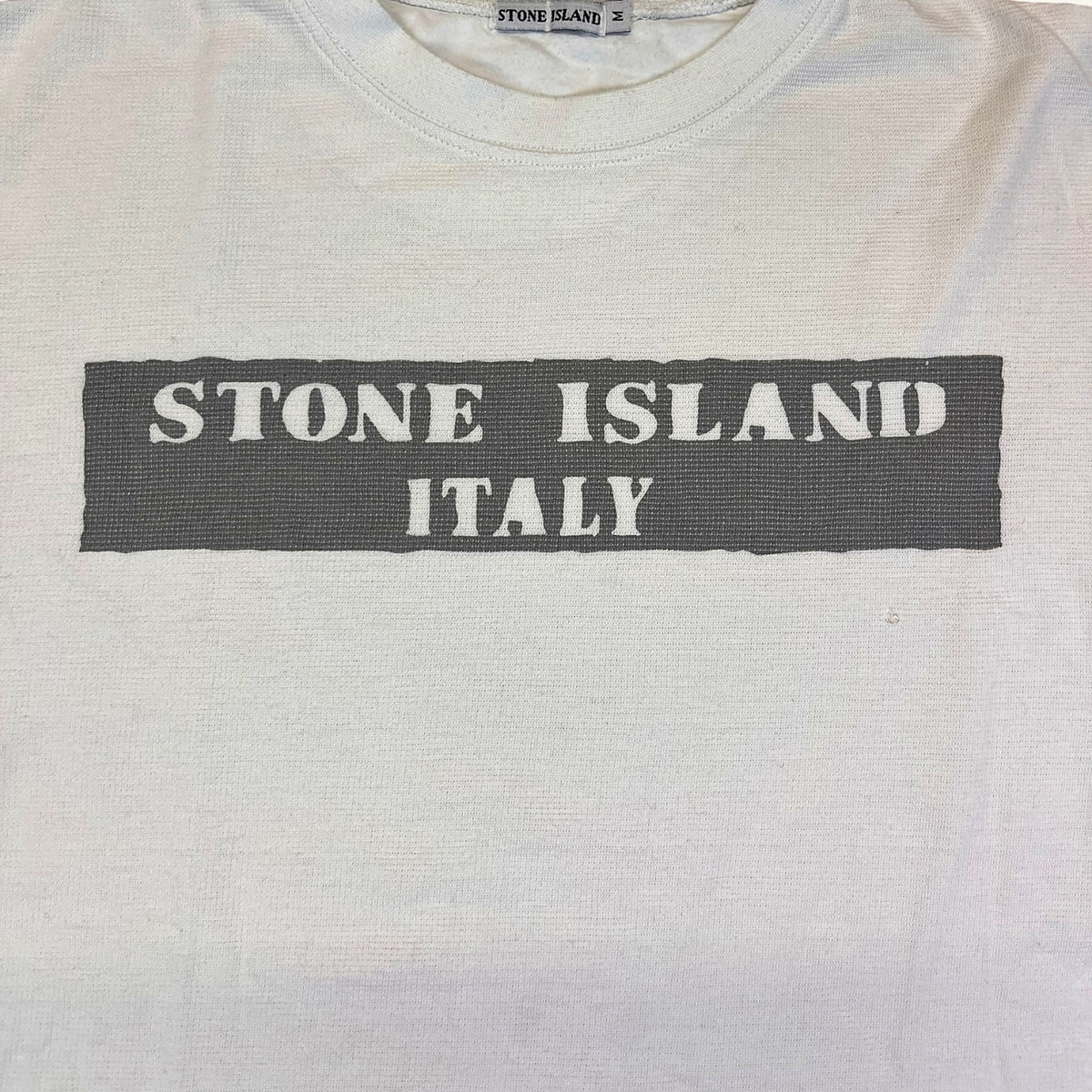 Stone Island Italy Box Logo Tee (White)