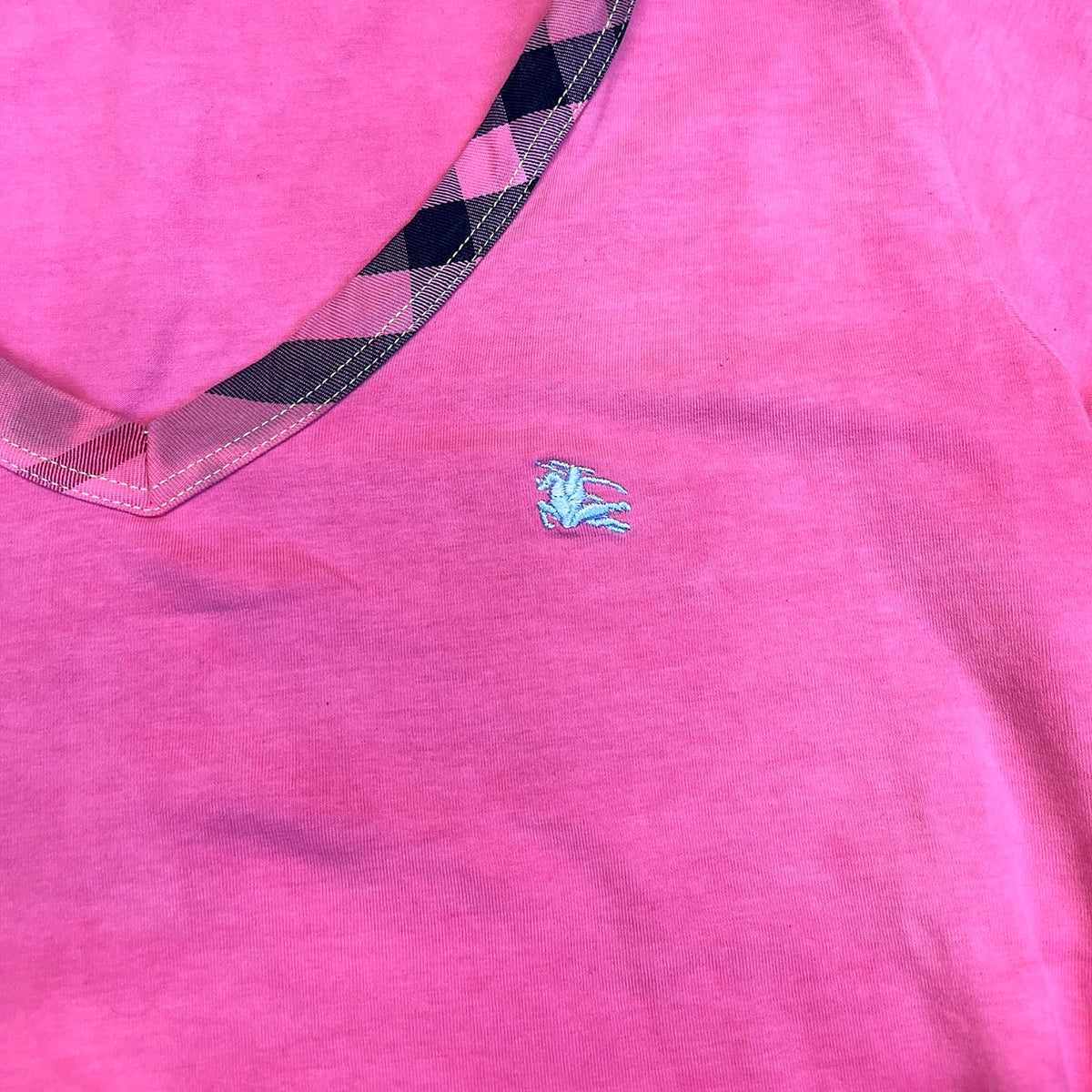 Burberry London V-Neck Tee (Pink)